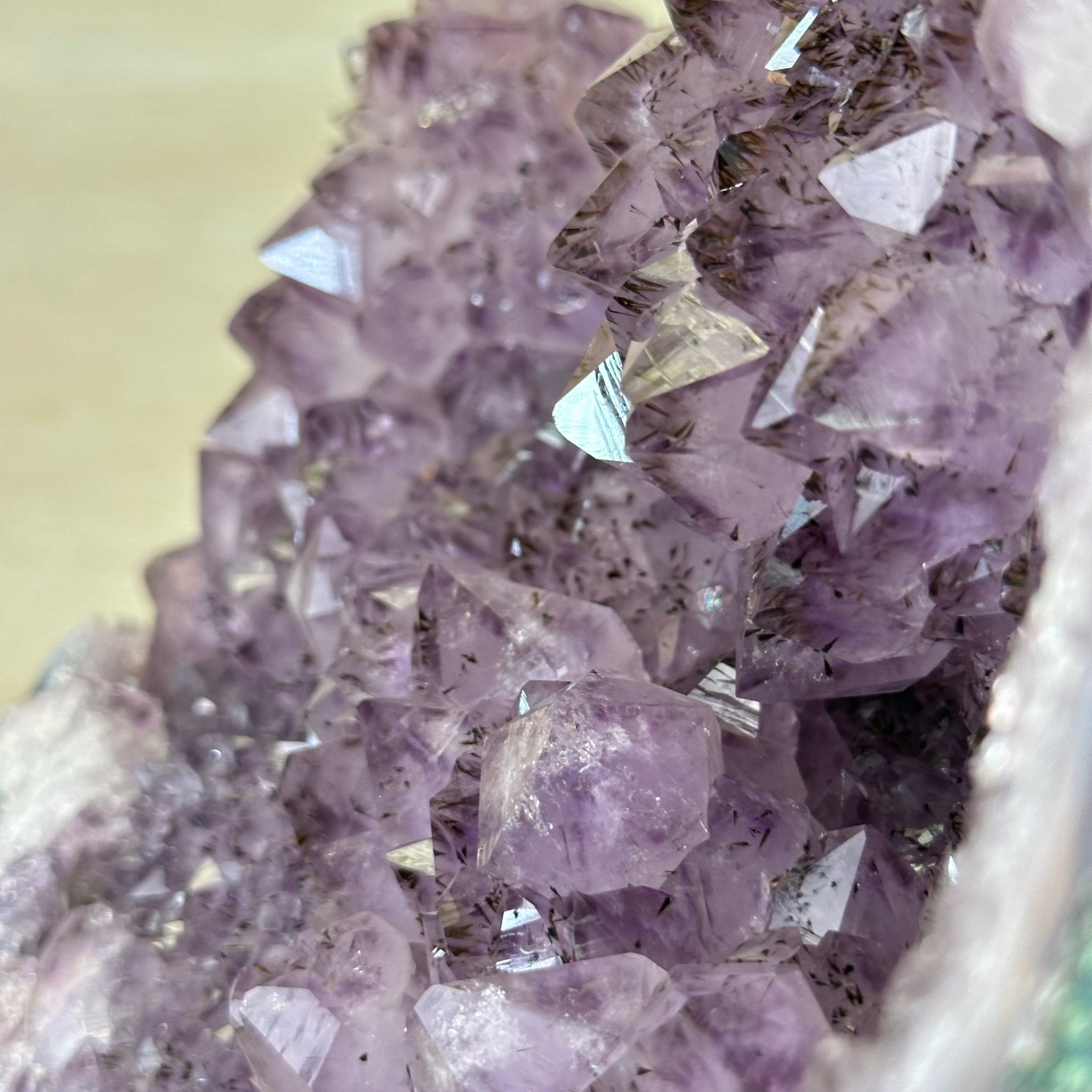 Amethyst Cluster on a Metal Base, 29.3 lbs & 16.6" Tall #5491 - 0244 - Brazil GemsBrazil GemsAmethyst Cluster on a Metal Base, 29.3 lbs & 16.6" Tall #5491 - 0244Clusters on Fixed Bases5491 - 0244