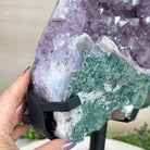 Amethyst Cluster on a Metal Base, 29.3 lbs & 16.6" Tall #5491 - 0244 - Brazil GemsBrazil GemsAmethyst Cluster on a Metal Base, 29.3 lbs & 16.6" Tall #5491 - 0244Clusters on Fixed Bases5491 - 0244