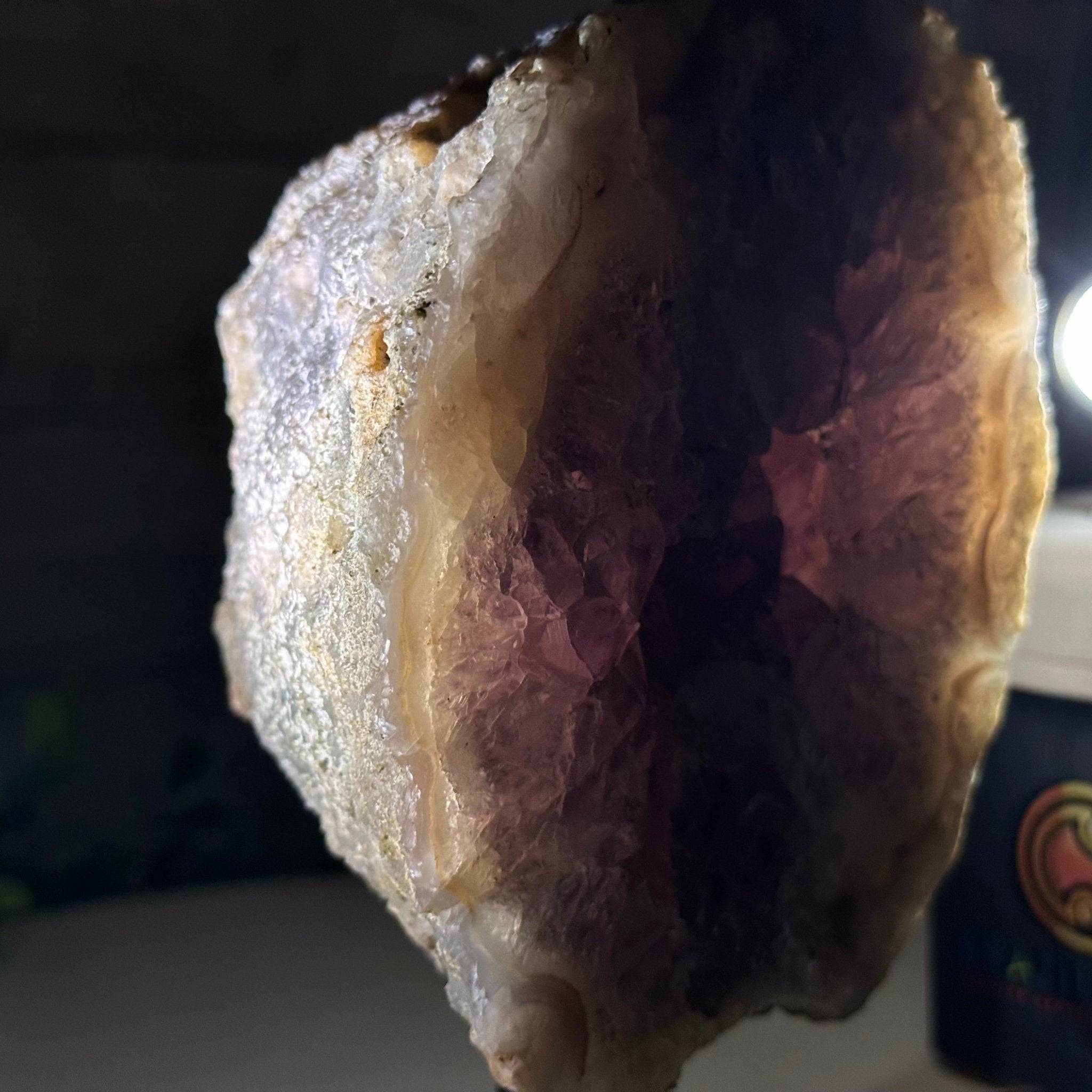 Amethyst Cluster on a Metal Base, 3.2 lbs & 6.3" Tall #5491-0168 - Brazil GemsBrazil GemsAmethyst Cluster on a Metal Base, 3.2 lbs & 6.3" Tall #5491-0168Clusters on Fixed Bases5491-0168