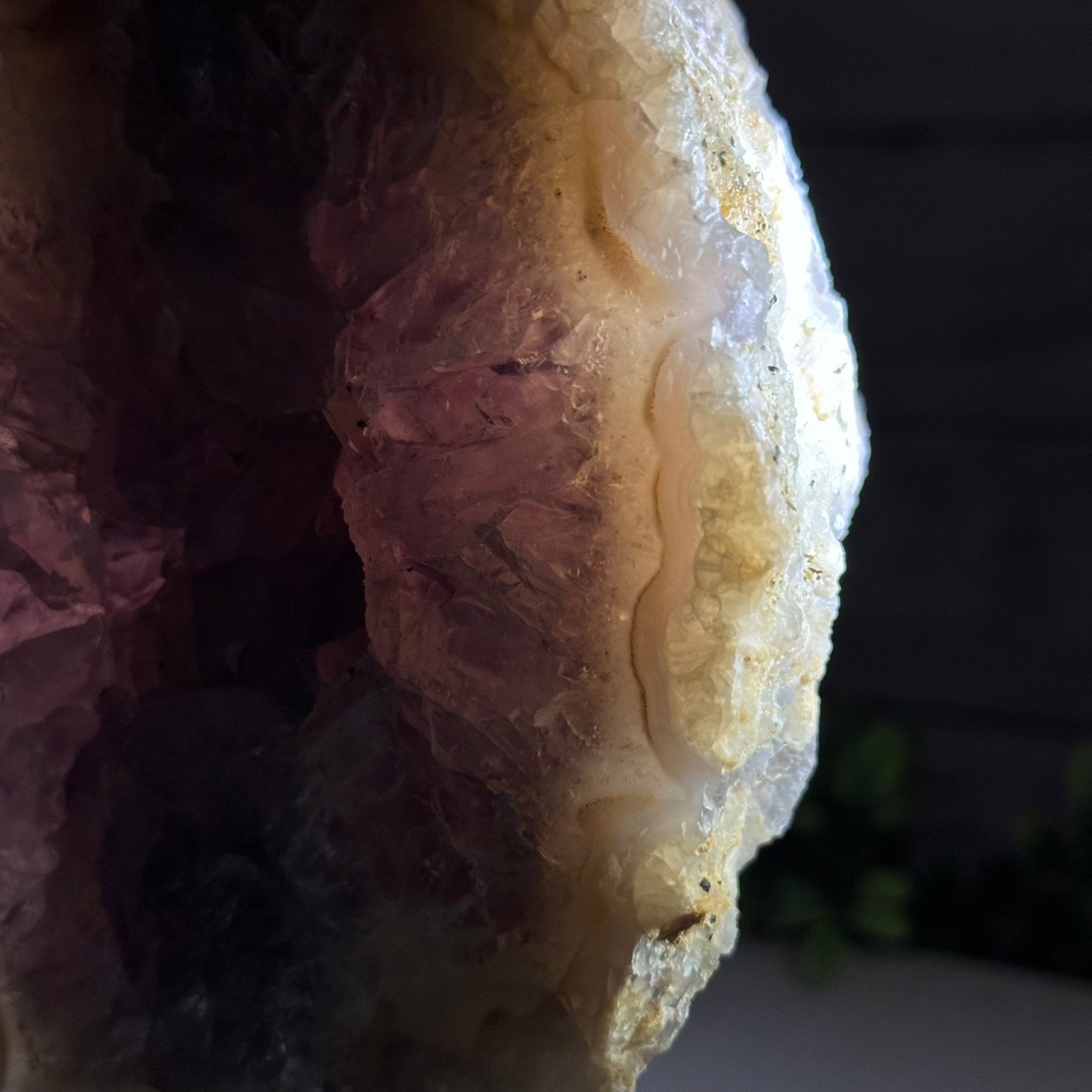 Amethyst Cluster on a Metal Base, 3.2 lbs & 6.3" Tall #5491-0168 - Brazil GemsBrazil GemsAmethyst Cluster on a Metal Base, 3.2 lbs & 6.3" Tall #5491-0168Clusters on Fixed Bases5491-0168