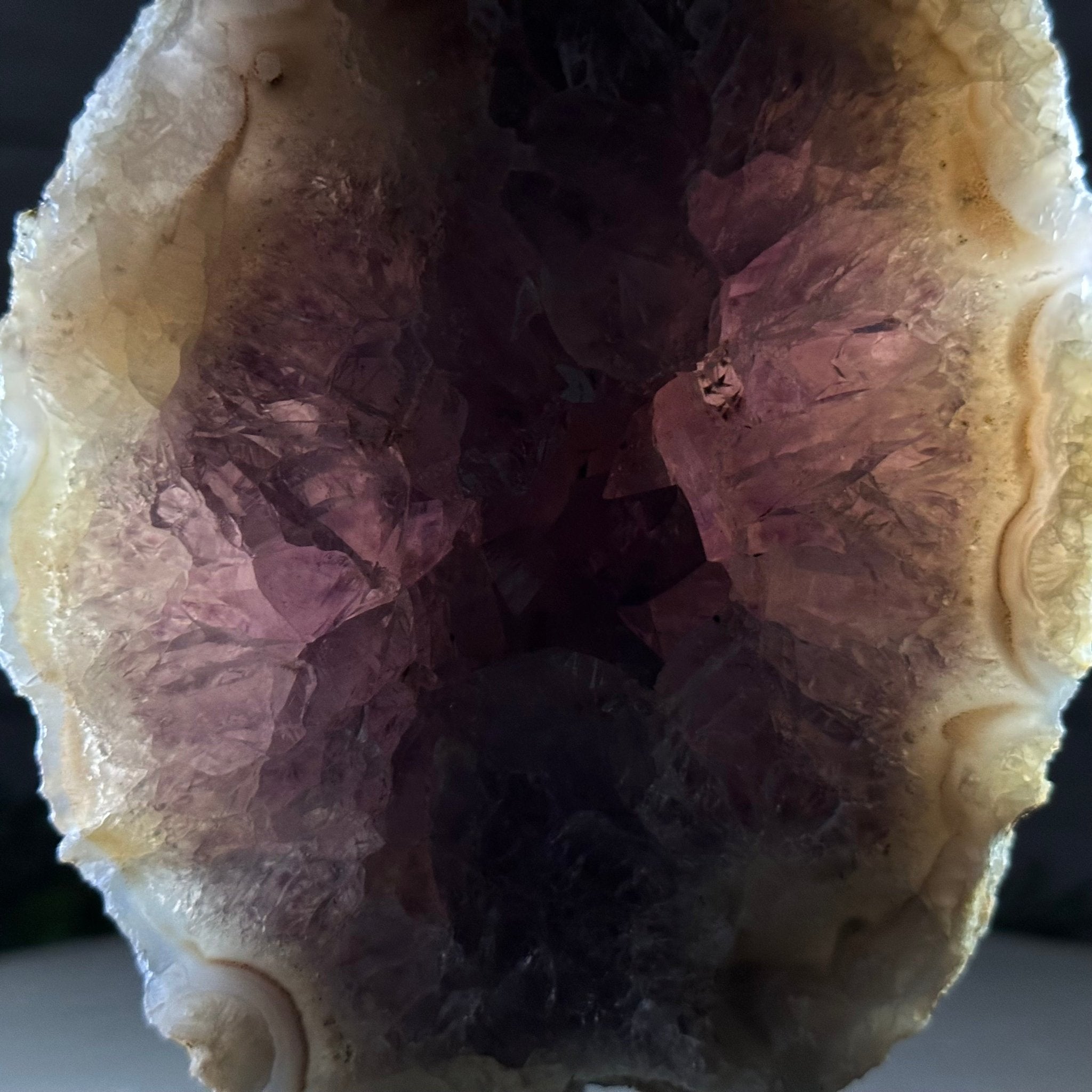 Amethyst Cluster on a Metal Base, 3.2 lbs & 6.3" Tall #5491-0168 - Brazil GemsBrazil GemsAmethyst Cluster on a Metal Base, 3.2 lbs & 6.3" Tall #5491-0168Clusters on Fixed Bases5491-0168