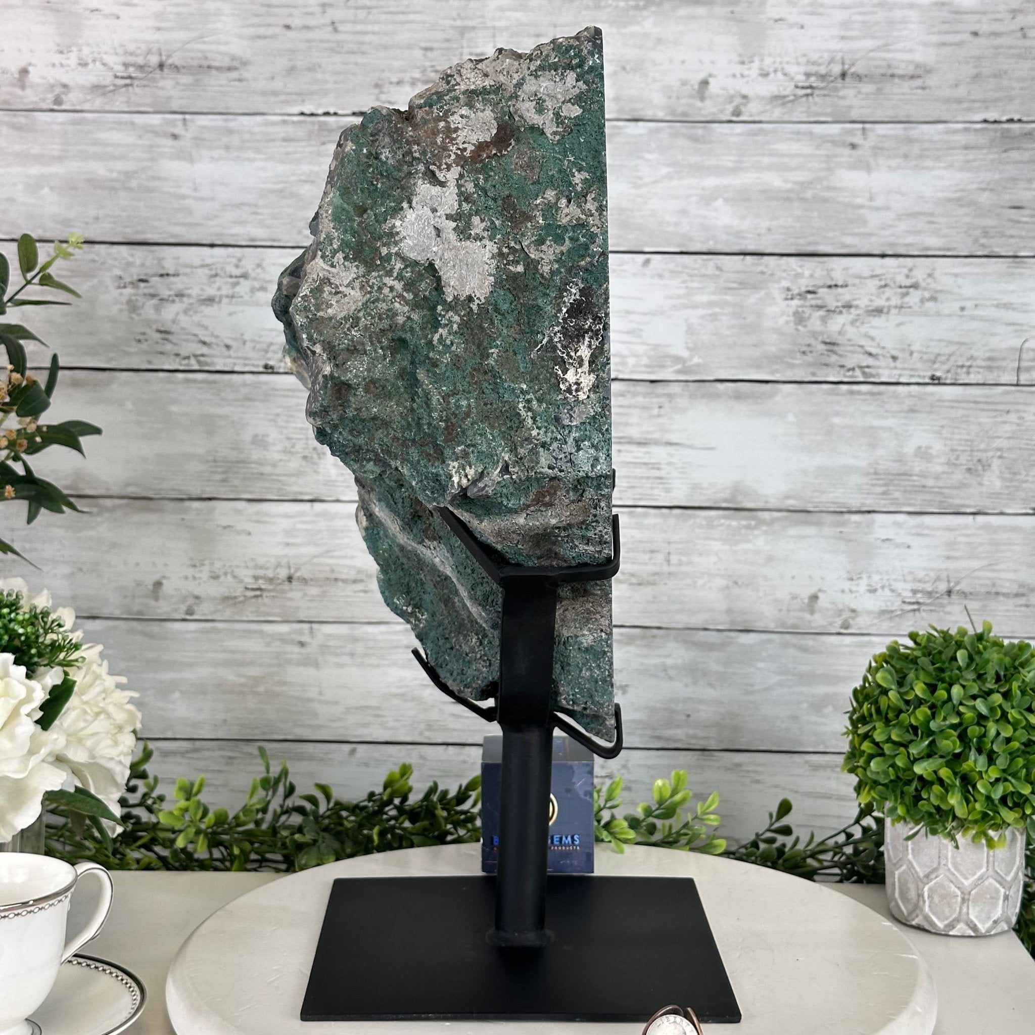 Amethyst Cluster on a Metal Base, 32.4 lbs & 18" Tall #5491 - 0104 - Brazil GemsBrazil GemsAmethyst Cluster on a Metal Base, 32.4 lbs & 18" Tall #5491 - 0104Clusters on Fixed Bases5491 - 0104