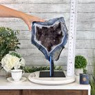 Amethyst Cluster on a Metal Base, 32.4 lbs & 18" Tall #5491 - 0104 - Brazil GemsBrazil GemsAmethyst Cluster on a Metal Base, 32.4 lbs & 18" Tall #5491 - 0104Clusters on Fixed Bases5491 - 0104