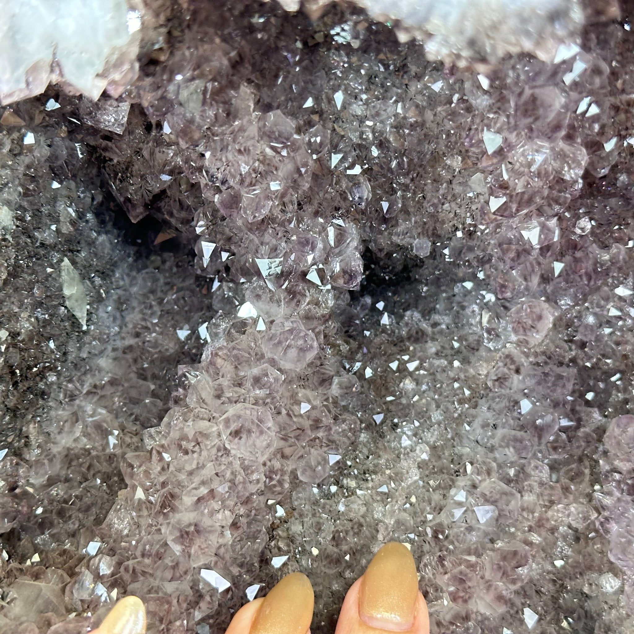 Amethyst Cluster on a Metal Base, 32.4 lbs & 18" Tall #5491 - 0104 - Brazil GemsBrazil GemsAmethyst Cluster on a Metal Base, 32.4 lbs & 18" Tall #5491 - 0104Clusters on Fixed Bases5491 - 0104