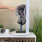 Amethyst Cluster on a Metal Base, 54.1 lbs & 22" Tall, #5491 - 0187 - Brazil GemsBrazil GemsAmethyst Cluster on a Metal Base, 54.1 lbs & 22" Tall, #5491 - 0187Clusters on Fixed Bases5491 - 0187