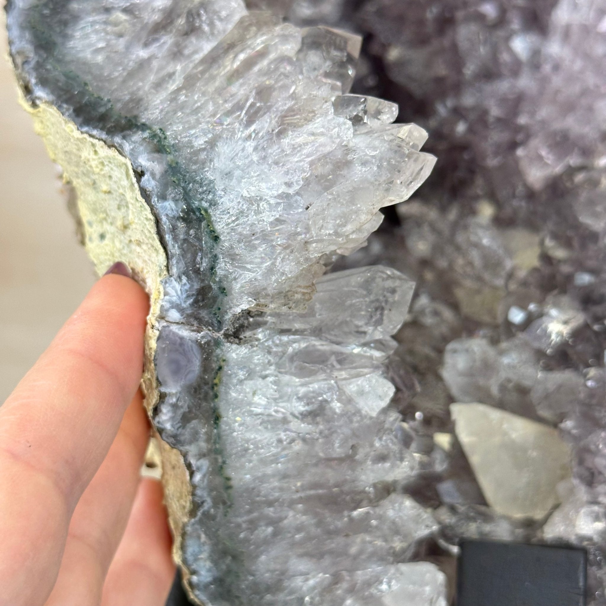 Amethyst Cluster on a Metal Base, 54.1 lbs & 22" Tall, #5491 - 0187 - Brazil GemsBrazil GemsAmethyst Cluster on a Metal Base, 54.1 lbs & 22" Tall, #5491 - 0187Clusters on Fixed Bases5491 - 0187