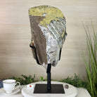 Amethyst Cluster on a Metal Base, 54.1 lbs & 22" Tall, #5491 - 0187 - Brazil GemsBrazil GemsAmethyst Cluster on a Metal Base, 54.1 lbs & 22" Tall, #5491 - 0187Clusters on Fixed Bases5491 - 0187
