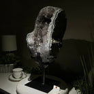Amethyst Cluster on a Metal Base, 54.1 lbs & 22" Tall, #5491 - 0187 - Brazil GemsBrazil GemsAmethyst Cluster on a Metal Base, 54.1 lbs & 22" Tall, #5491 - 0187Clusters on Fixed Bases5491 - 0187