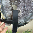 Amethyst Cluster on a Metal Base, 54.1 lbs & 22" Tall, #5491 - 0187 - Brazil GemsBrazil GemsAmethyst Cluster on a Metal Base, 54.1 lbs & 22" Tall, #5491 - 0187Clusters on Fixed Bases5491 - 0187