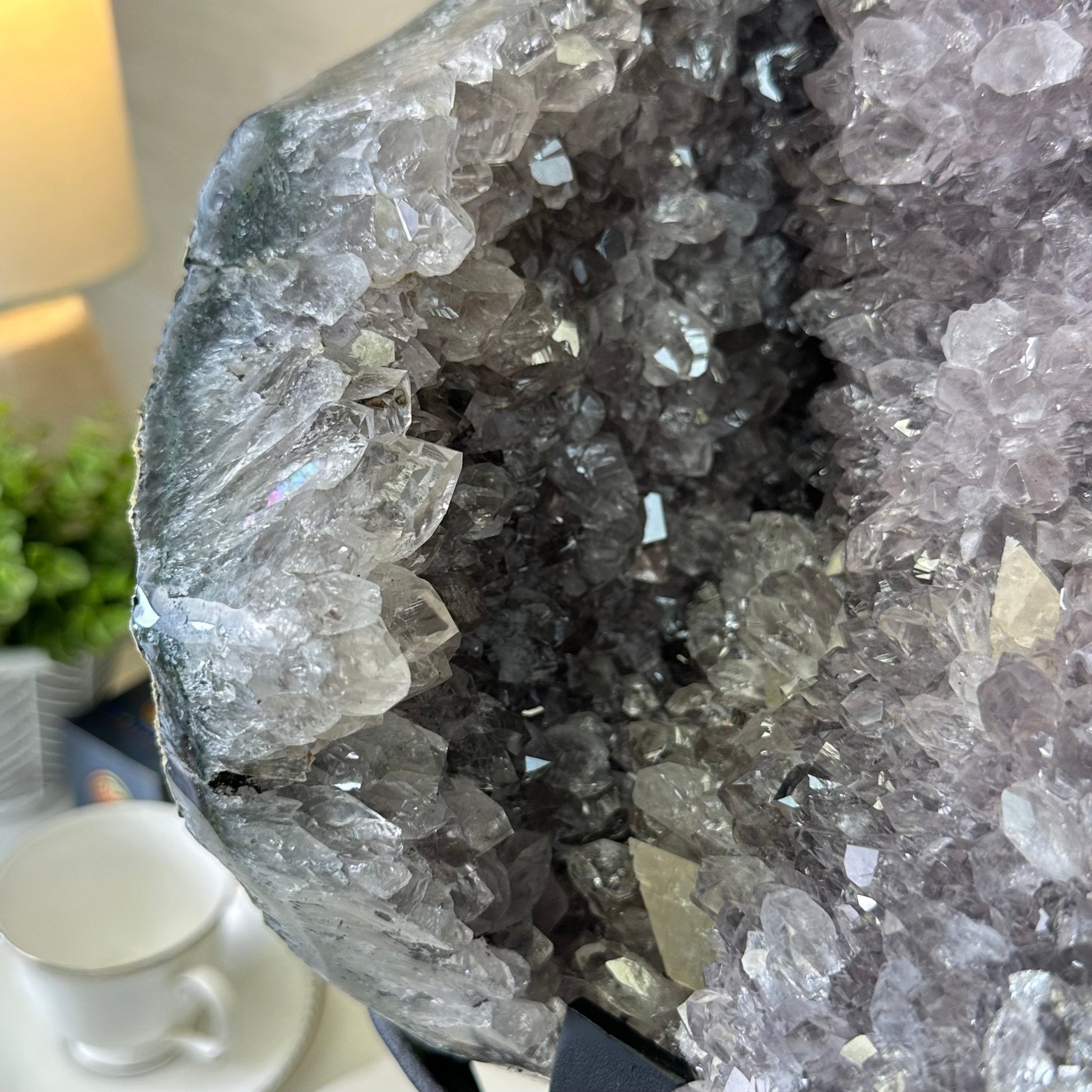 Amethyst Cluster on a Metal Base, 54.1 lbs & 22" Tall, #5491 - 0187 - Brazil GemsBrazil GemsAmethyst Cluster on a Metal Base, 54.1 lbs & 22" Tall, #5491 - 0187Clusters on Fixed Bases5491 - 0187
