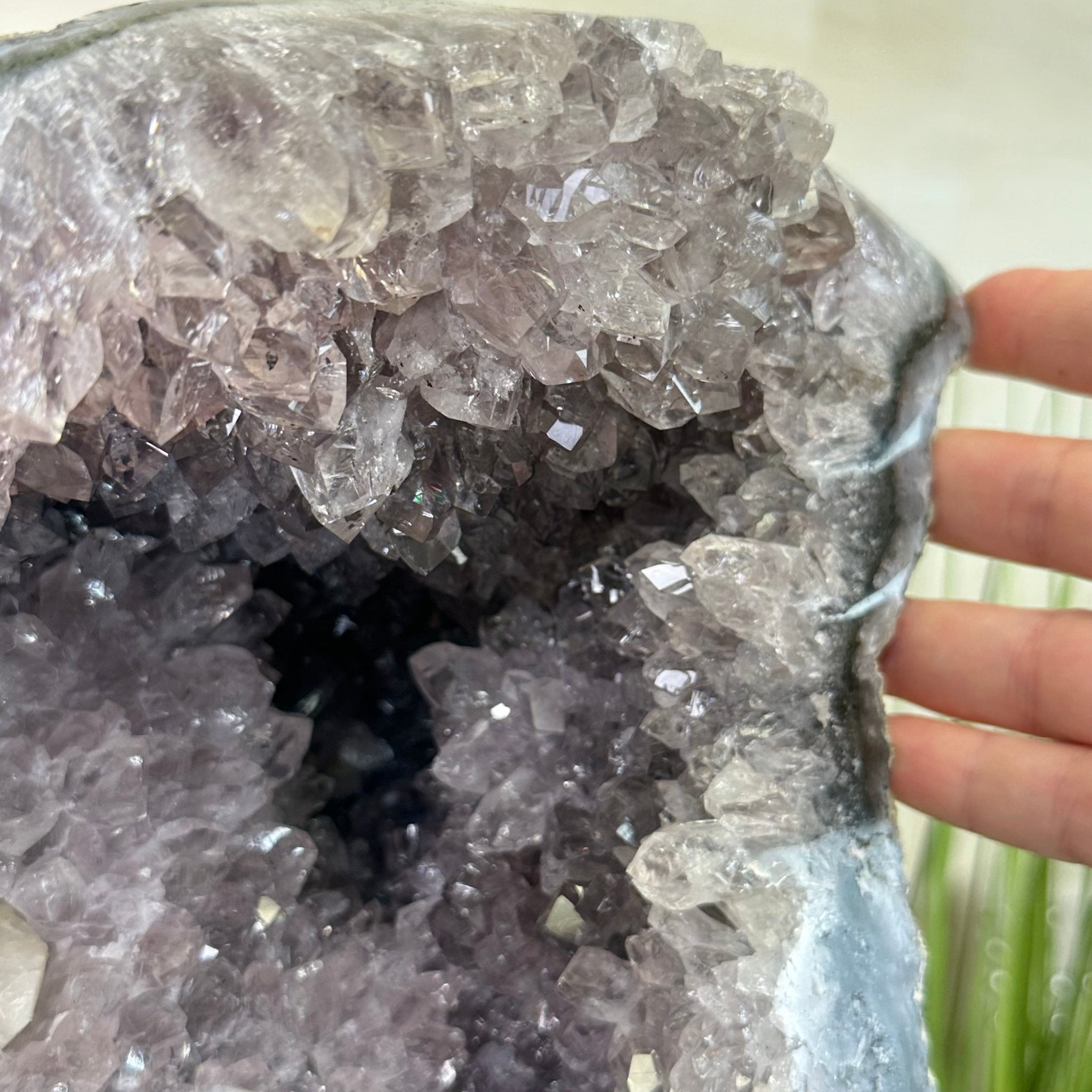 Amethyst Cluster on a Metal Base, 54.1 lbs & 22" Tall, #5491 - 0187 - Brazil GemsBrazil GemsAmethyst Cluster on a Metal Base, 54.1 lbs & 22" Tall, #5491 - 0187Clusters on Fixed Bases5491 - 0187