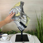 Amethyst Cluster on a Metal Base, 54.1 lbs & 22" Tall, #5491 - 0187 - Brazil GemsBrazil GemsAmethyst Cluster on a Metal Base, 54.1 lbs & 22" Tall, #5491 - 0187Clusters on Fixed Bases5491 - 0187