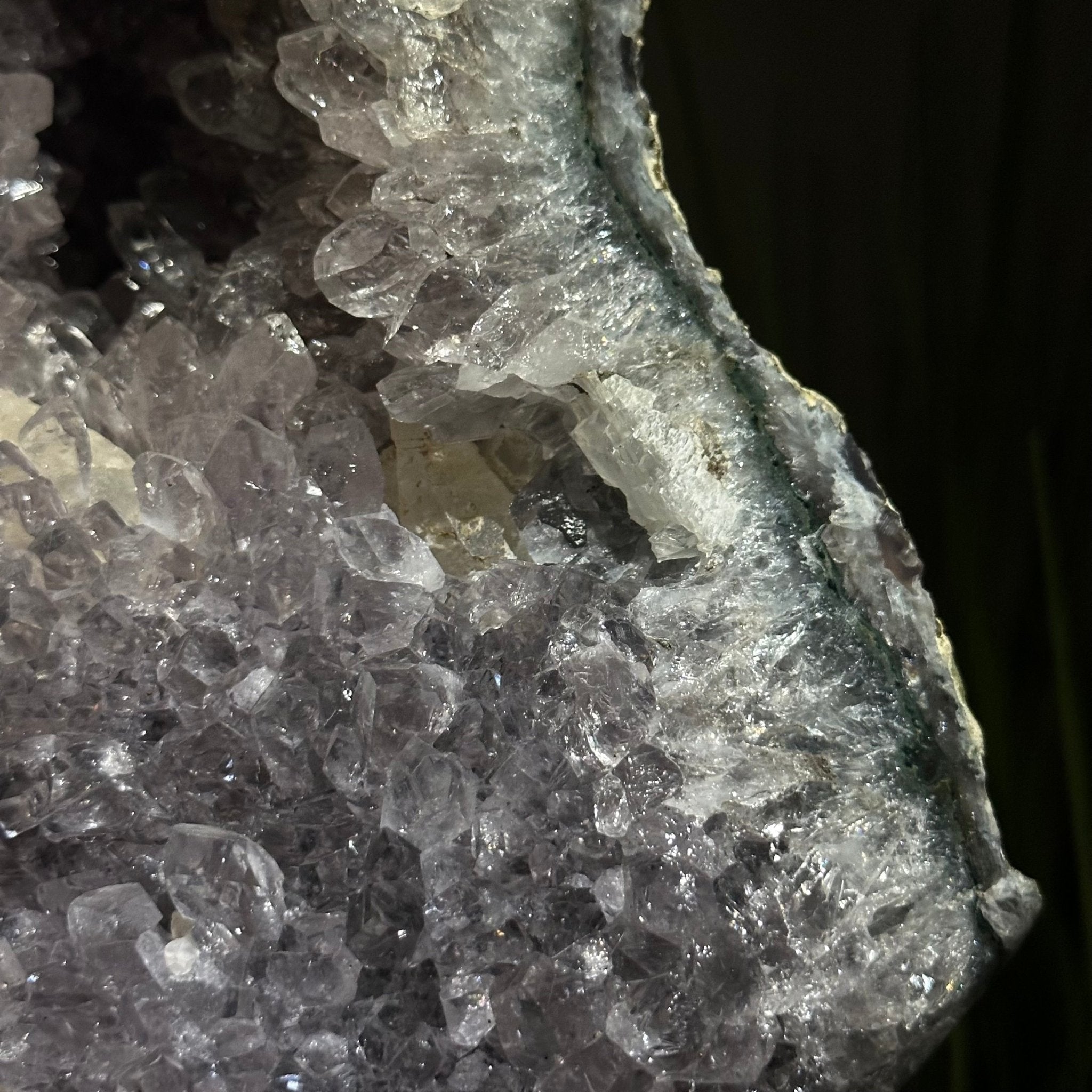 Amethyst Cluster on a Metal Base, 54.1 lbs & 22" Tall, #5491 - 0187 - Brazil GemsBrazil GemsAmethyst Cluster on a Metal Base, 54.1 lbs & 22" Tall, #5491 - 0187Clusters on Fixed Bases5491 - 0187