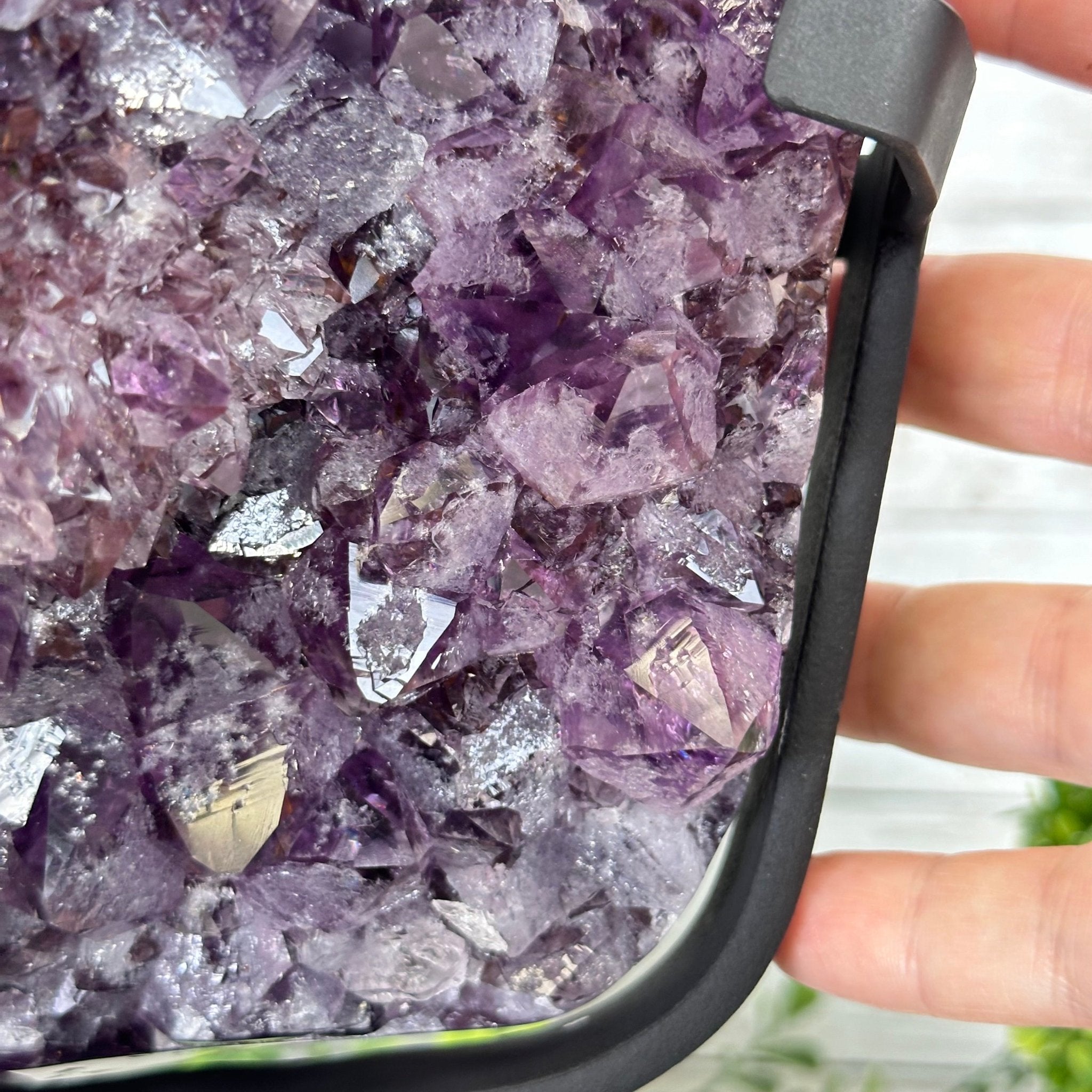 Amethyst Cluster on a Metal Base, 54.2 lbs & 16.8" Tall, #5491 - 0109 - Brazil GemsBrazil GemsAmethyst Cluster on a Metal Base, 54.2 lbs & 16.8" Tall, #5491 - 0109Clusters on Fixed Bases5491 - 0109