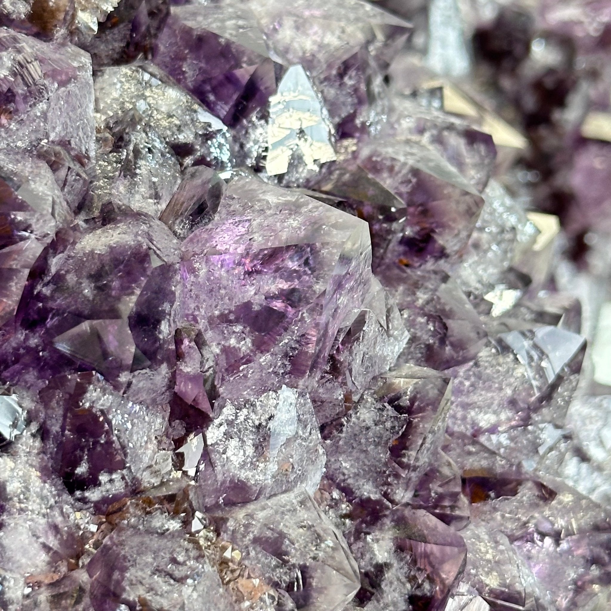 Amethyst Cluster on a Metal Base, 54.2 lbs & 16.8" Tall, #5491 - 0109 - Brazil GemsBrazil GemsAmethyst Cluster on a Metal Base, 54.2 lbs & 16.8" Tall, #5491 - 0109Clusters on Fixed Bases5491 - 0109