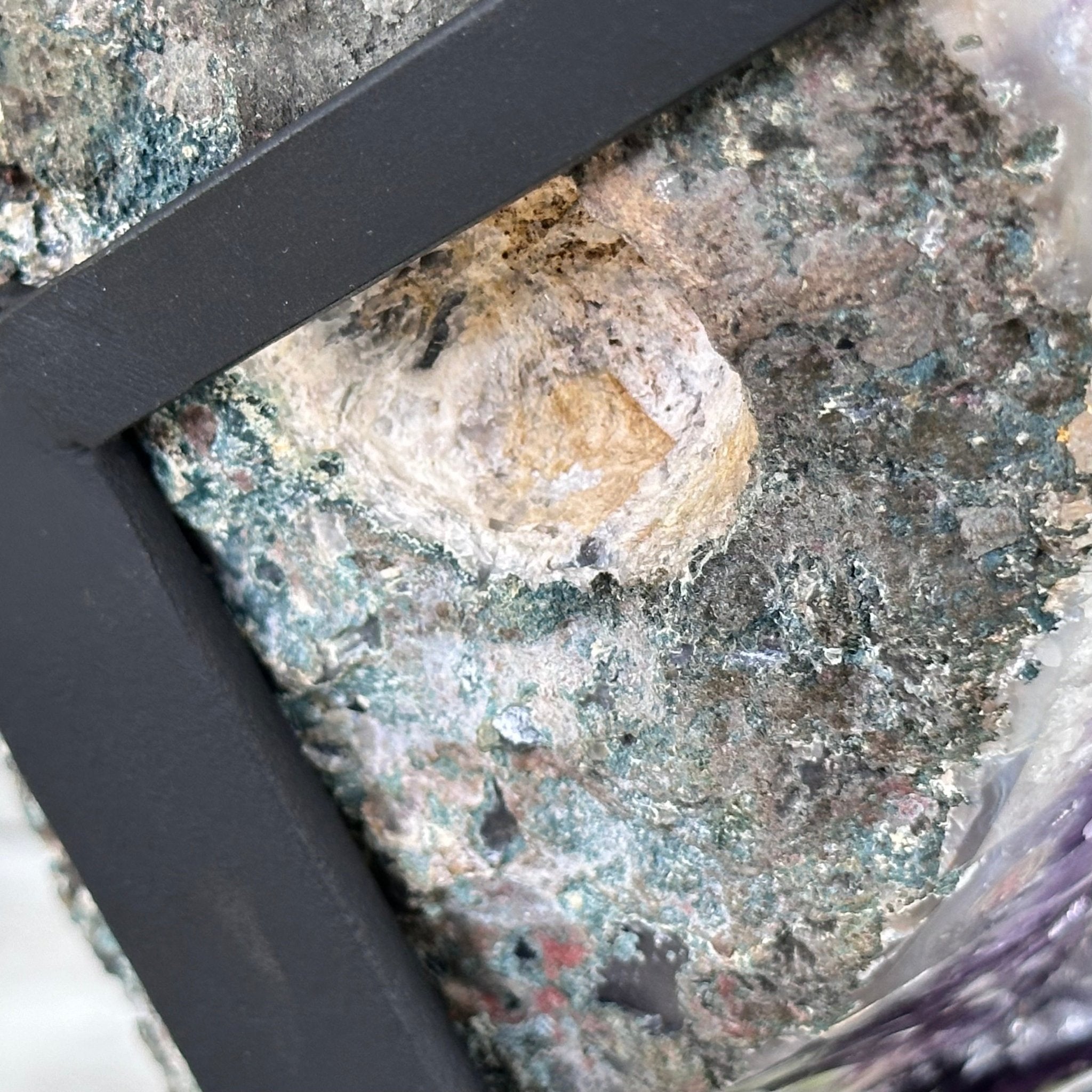 Amethyst Cluster on a Metal Base, 54.2 lbs & 16.8" Tall, #5491 - 0109 - Brazil GemsBrazil GemsAmethyst Cluster on a Metal Base, 54.2 lbs & 16.8" Tall, #5491 - 0109Clusters on Fixed Bases5491 - 0109