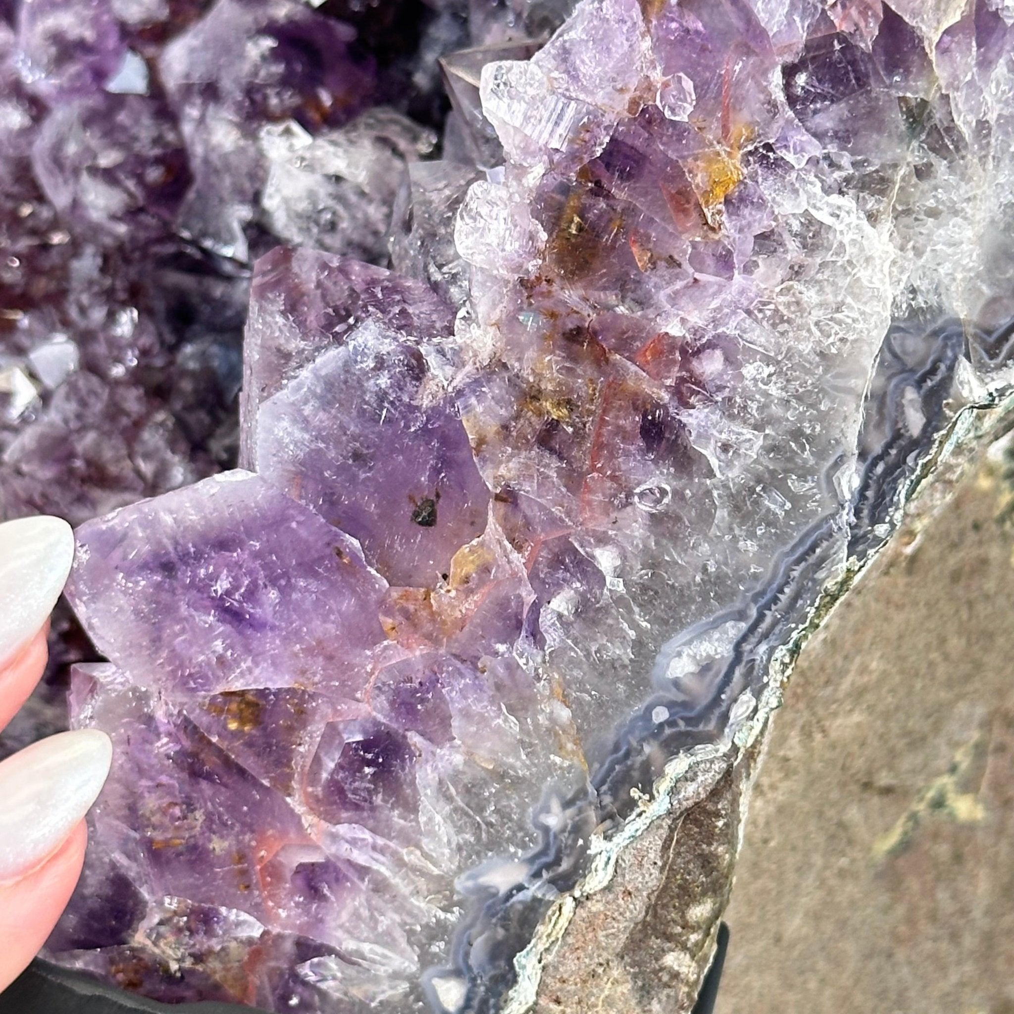 Amethyst Cluster on a Metal Base, 54.2 lbs & 16.8" Tall, #5491 - 0109 - Brazil GemsBrazil GemsAmethyst Cluster on a Metal Base, 54.2 lbs & 16.8" Tall, #5491 - 0109Clusters on Fixed Bases5491 - 0109