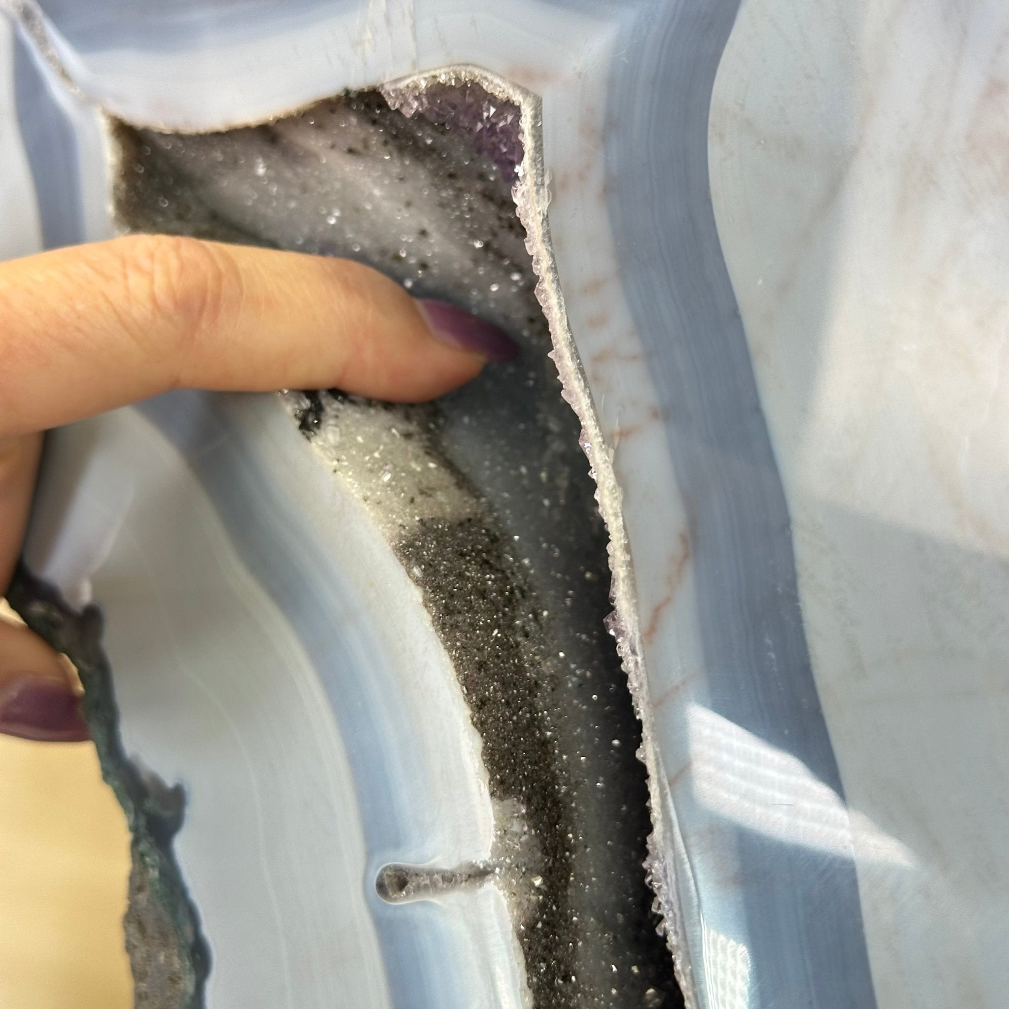 Amethyst Cluster on Metal Base, 44.1 lbs & 19.7" Tall #5491 - 0221 - Brazil GemsBrazil GemsAmethyst Cluster on Metal Base, 44.1 lbs & 19.7" Tall #5491 - 0221Clusters on Fixed Bases5491 - 0221