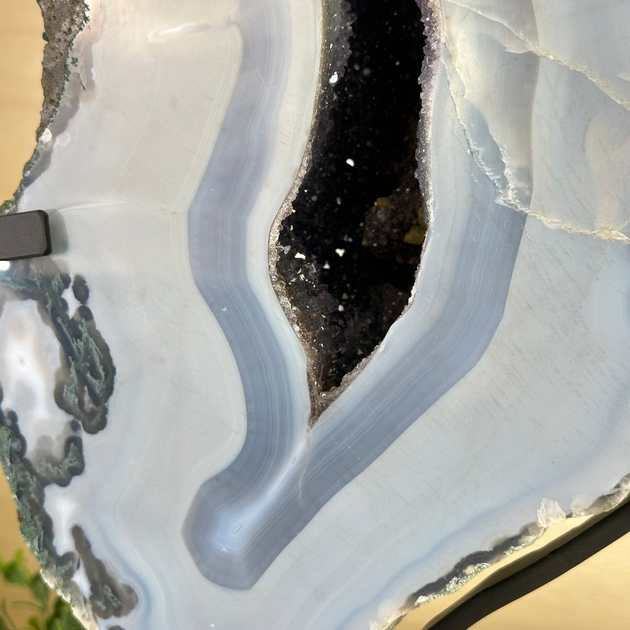 Amethyst Cluster on Metal Base, 44.1 lbs & 19.7" Tall #5491 - 0221 - Brazil GemsBrazil GemsAmethyst Cluster on Metal Base, 44.1 lbs & 19.7" Tall #5491 - 0221Clusters on Fixed Bases5491 - 0221