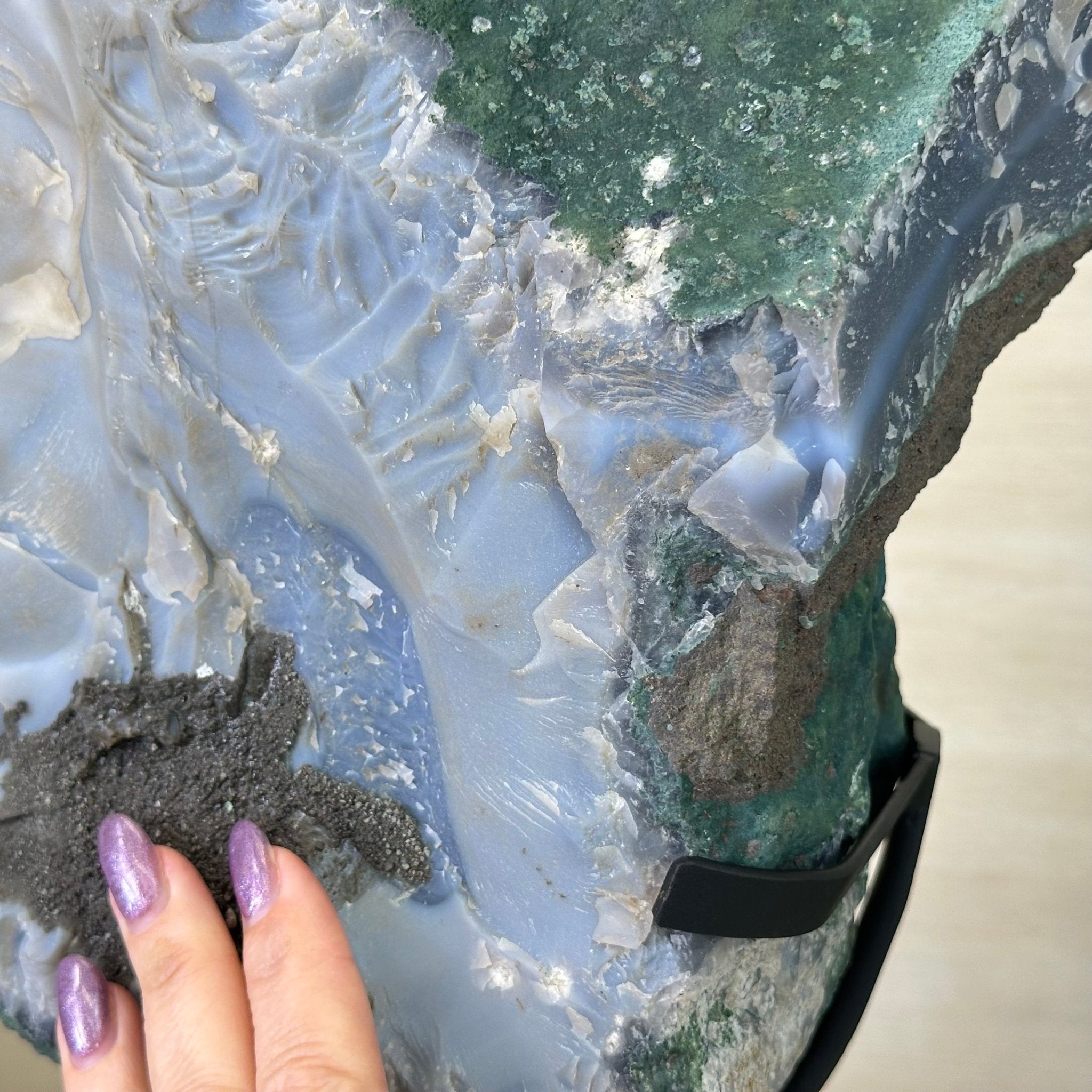 Amethyst Cluster on Metal Base, 44.1 lbs & 19.7" Tall #5491 - 0221 - Brazil GemsBrazil GemsAmethyst Cluster on Metal Base, 44.1 lbs & 19.7" Tall #5491 - 0221Clusters on Fixed Bases5491 - 0221