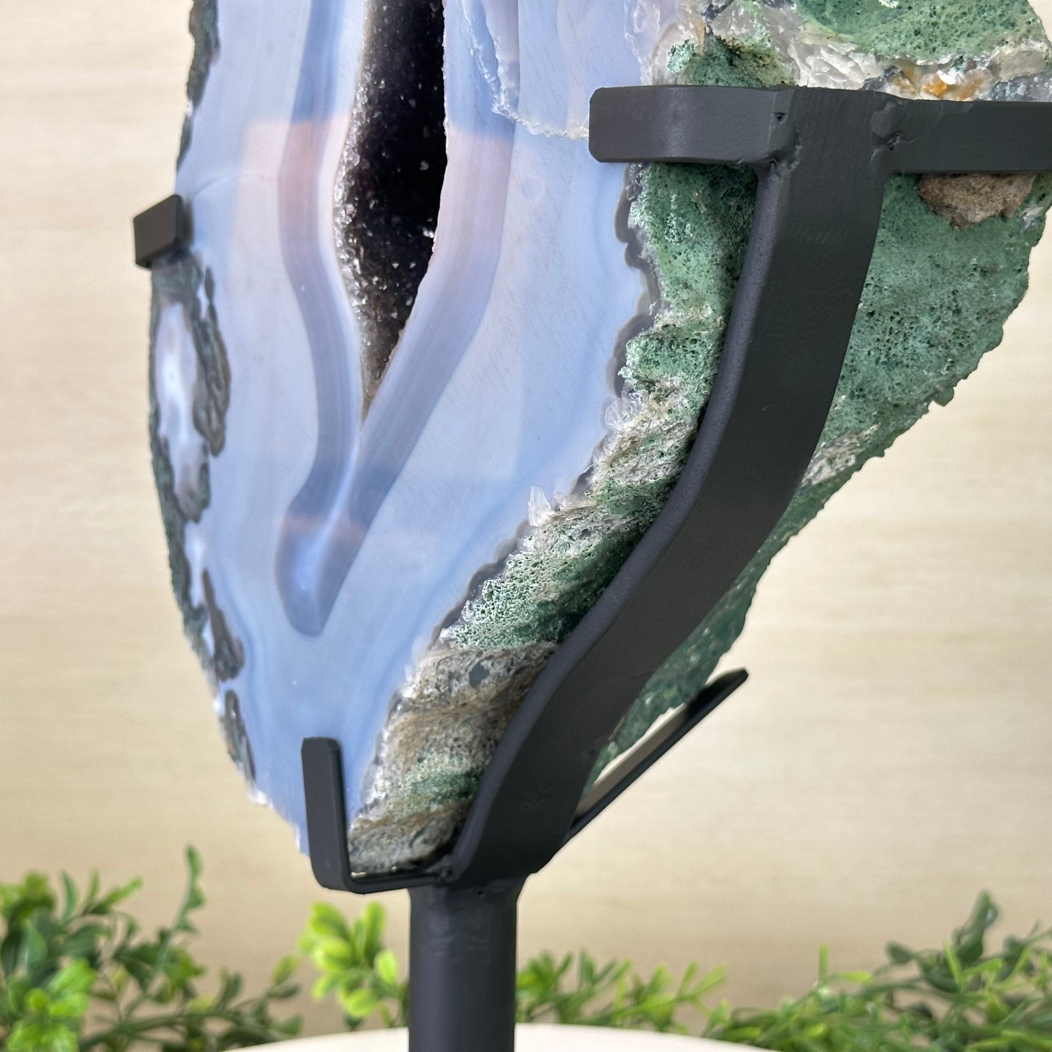 Amethyst Cluster on Metal Base, 44.1 lbs & 19.7" Tall #5491 - 0221 - Brazil GemsBrazil GemsAmethyst Cluster on Metal Base, 44.1 lbs & 19.7" Tall #5491 - 0221Clusters on Fixed Bases5491 - 0221