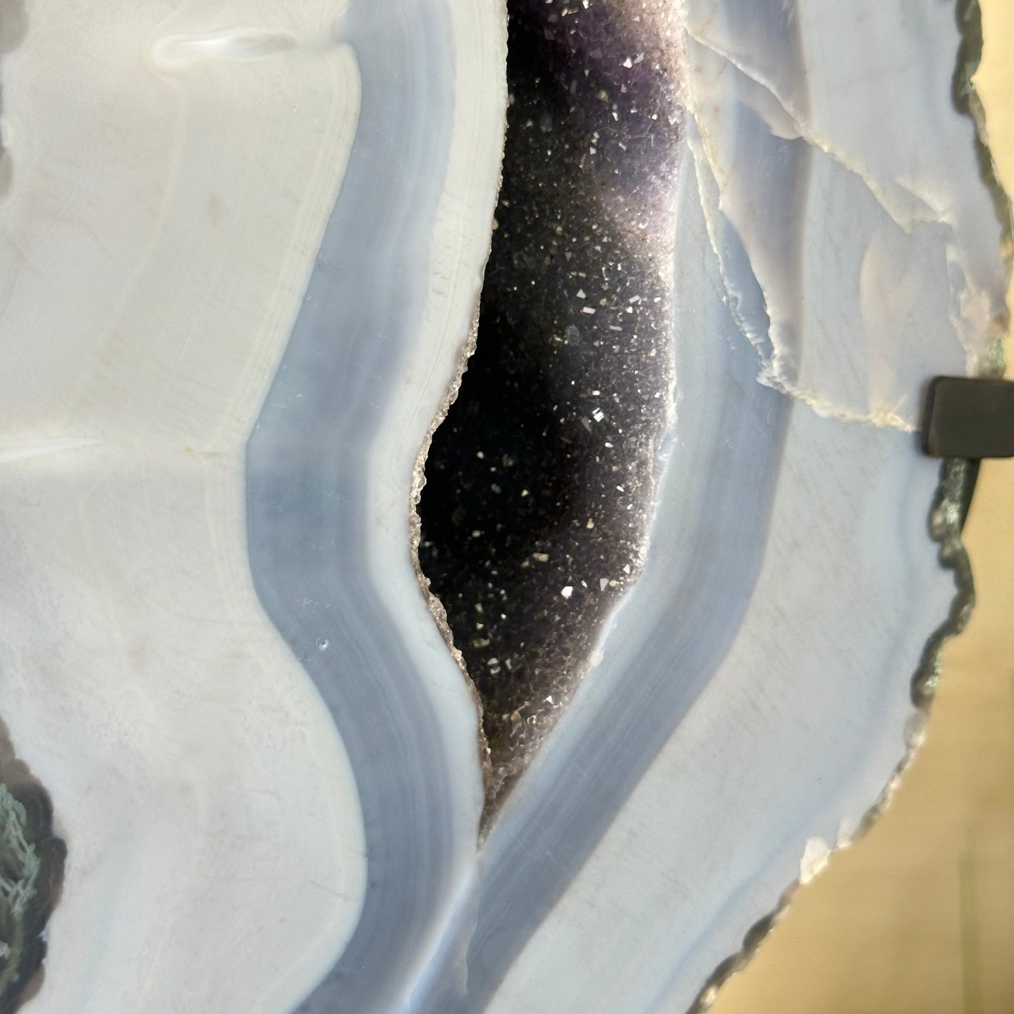 Amethyst Cluster on Metal Base, 44.1 lbs & 19.7" Tall #5491 - 0221 - Brazil GemsBrazil GemsAmethyst Cluster on Metal Base, 44.1 lbs & 19.7" Tall #5491 - 0221Clusters on Fixed Bases5491 - 0221