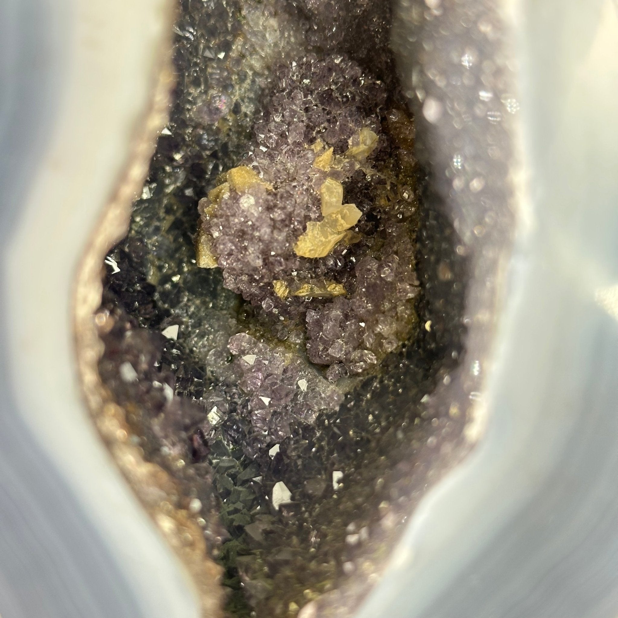 Amethyst Cluster on Metal Base, 44.1 lbs & 19.7" Tall #5491 - 0221 - Brazil GemsBrazil GemsAmethyst Cluster on Metal Base, 44.1 lbs & 19.7" Tall #5491 - 0221Clusters on Fixed Bases5491 - 0221