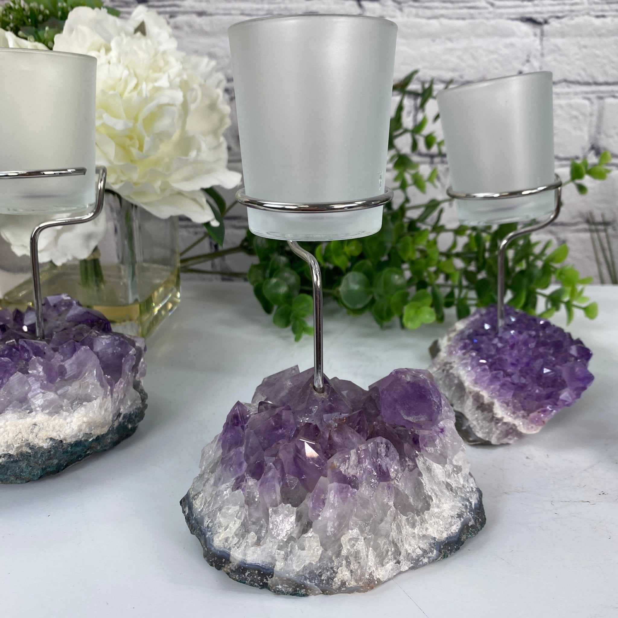 Amethyst Cluster Votive Candleholder, ~6" tall Model #5556AMTH by Brazil Gems - Brazil GemsBrazil GemsAmethyst Cluster Votive Candleholder, ~6" tall Model #5556AMTH by Brazil GemsCandleholders5556AMTH