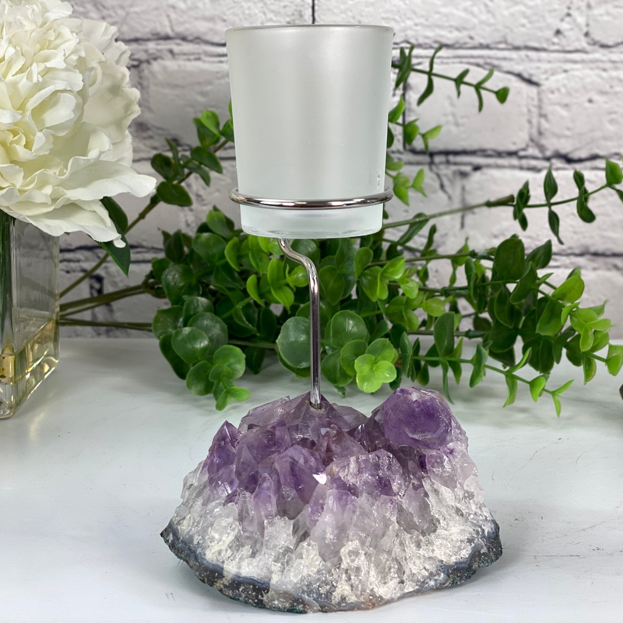 Amethyst Cluster Votive Candleholder, ~6" tall Model #5556AMTH by Brazil Gems - Brazil GemsBrazil GemsAmethyst Cluster Votive Candleholder, ~6" tall Model #5556AMTH by Brazil GemsCandleholders5556AMTH