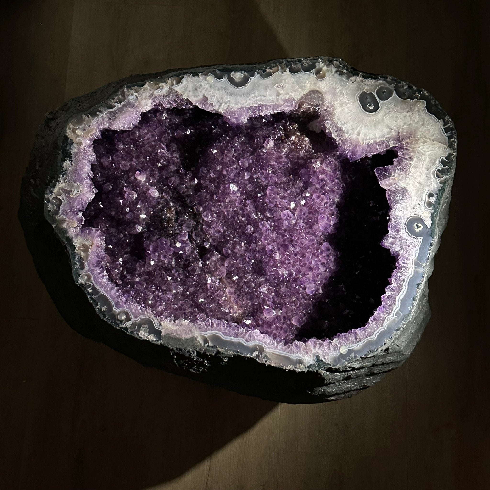 Amethyst Coffee Table, 303.2 lbs & 16.5" tall #1395-0001 by Brazil Gems® - Brazil GemsBrazil GemsAmethyst Coffee Table, 303.2 lbs & 16.5" tall #1395-0001 by Brazil Gems®Tables: Coffee1395-0001