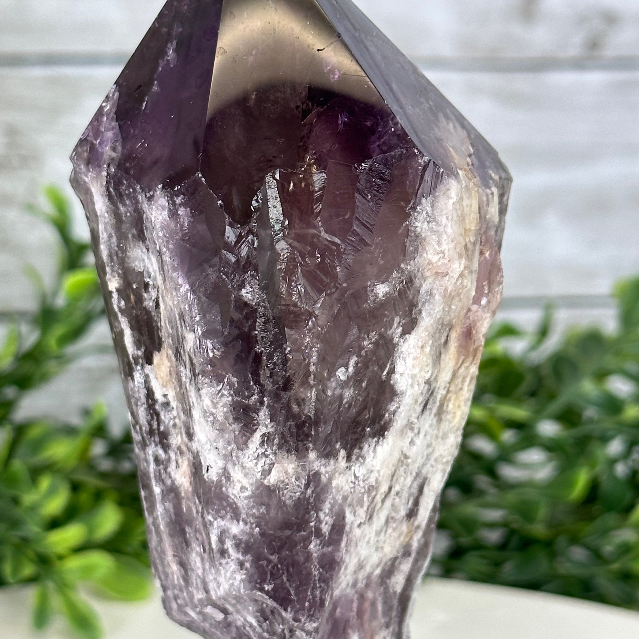 Amethyst Crystal Point on a Metal Stand, 5.2" Tall Model #3122AM-006 by Brazil Gems - Brazil GemsBrazil GemsAmethyst Crystal Point on a Metal Stand, 5.2" Tall Model #3122AM-006 by Brazil GemsCrystal Points3122AM-006