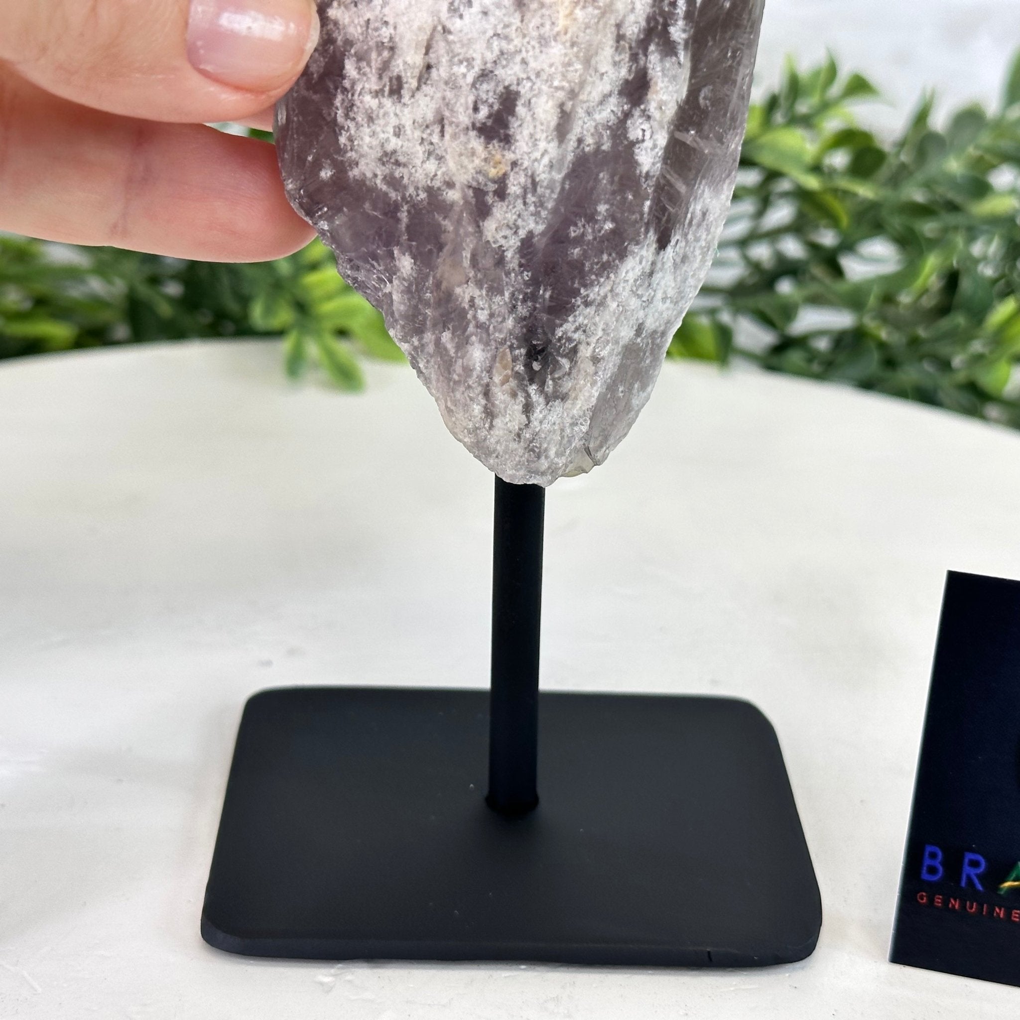 Amethyst Crystal Point on a Metal Stand, 5.2" Tall Model #3122AM-006 by Brazil Gems - Brazil GemsBrazil GemsAmethyst Crystal Point on a Metal Stand, 5.2" Tall Model #3122AM-006 by Brazil GemsCrystal Points3122AM-006