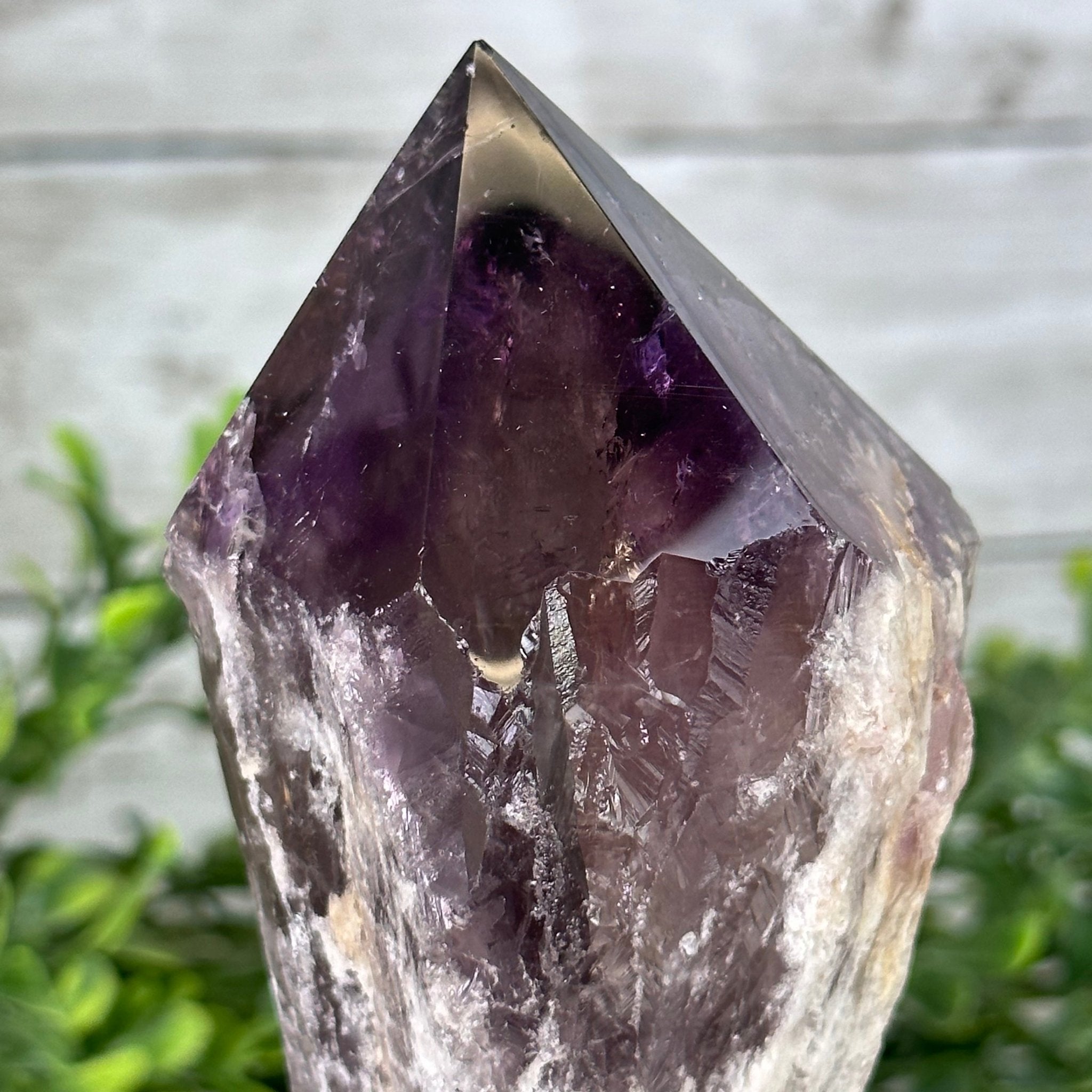 Amethyst Crystal Point on a Metal Stand, 5.2" Tall Model #3122AM-006 by Brazil Gems - Brazil GemsBrazil GemsAmethyst Crystal Point on a Metal Stand, 5.2" Tall Model #3122AM-006 by Brazil GemsCrystal Points3122AM-006