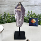 Amethyst Crystal Point on a Metal Stand, 5.9" Tall Model #3122AM-011 by Brazil Gems - Brazil GemsBrazil GemsAmethyst Crystal Point on a Metal Stand, 5.9" Tall Model #3122AM-011 by Brazil GemsCrystal Points3122AM-011
