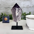 Amethyst Crystal Point on a Metal Stand, 5.9" Tall Model #3122AM-011 by Brazil Gems - Brazil GemsBrazil GemsAmethyst Crystal Point on a Metal Stand, 5.9" Tall Model #3122AM-011 by Brazil GemsCrystal Points3122AM-011