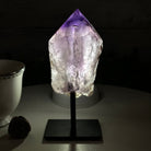 Amethyst Crystal Point on a Metal Stand, 5.9" Tall Model #3122AM-011 by Brazil Gems - Brazil GemsBrazil GemsAmethyst Crystal Point on a Metal Stand, 5.9" Tall Model #3122AM-011 by Brazil GemsCrystal Points3122AM-011