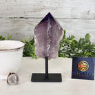 Amethyst Crystal Point on a Metal Stand, 5.9" Tall Model #3122AM-011 by Brazil Gems - Brazil GemsBrazil GemsAmethyst Crystal Point on a Metal Stand, 5.9" Tall Model #3122AM-011 by Brazil GemsCrystal Points3122AM-011