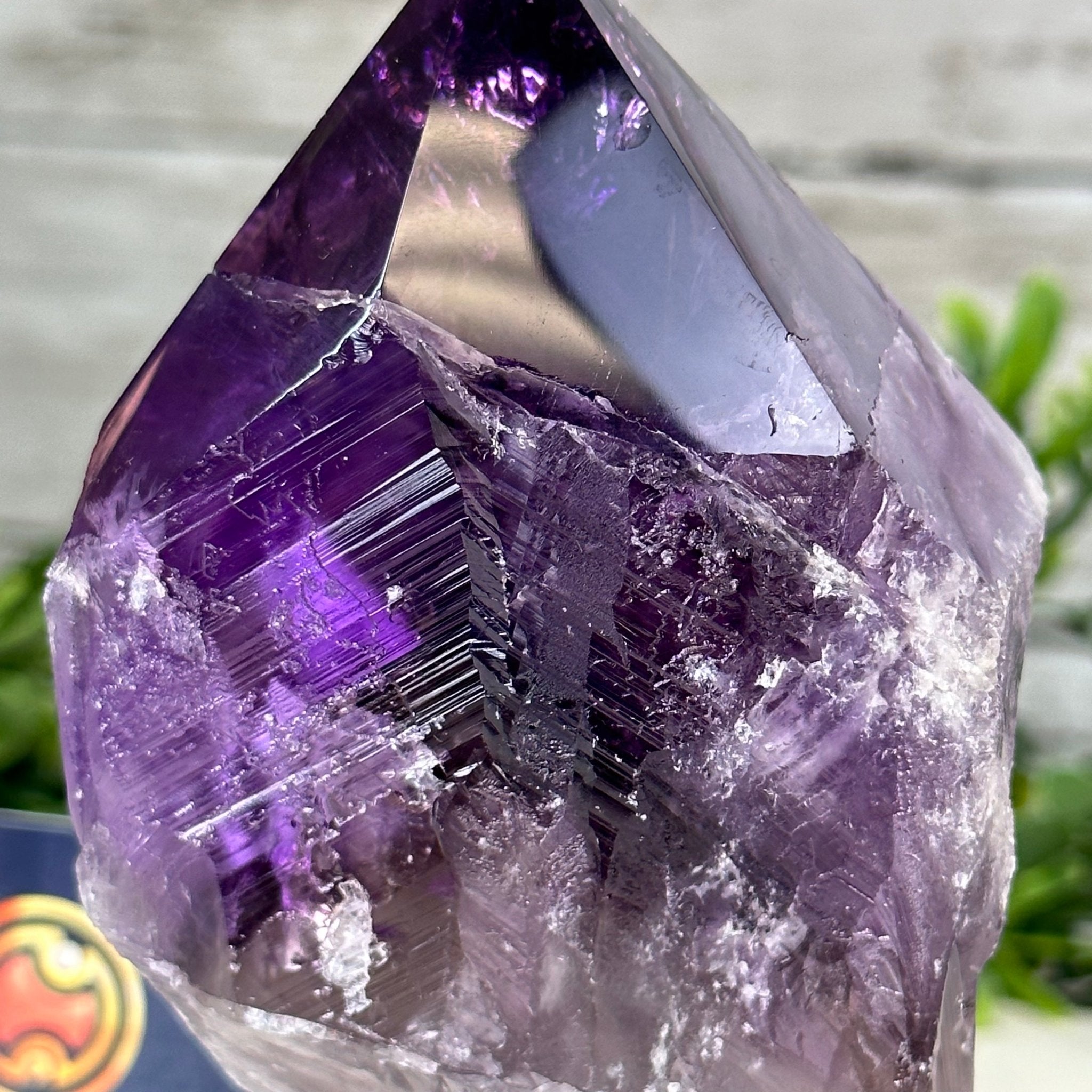 Amethyst Crystal Point on a Metal Stand, 6" Tall Model #3122AM-003 by Brazil Gems - Brazil GemsBrazil GemsAmethyst Crystal Point on a Metal Stand, 6" Tall Model #3122AM-003 by Brazil GemsCrystal Points3122AM-003