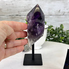 Amethyst Crystal Point on a Metal Stand, 6" Tall Model #3122AM-003 by Brazil Gems - Brazil GemsBrazil GemsAmethyst Crystal Point on a Metal Stand, 6" Tall Model #3122AM-003 by Brazil GemsCrystal Points3122AM-003