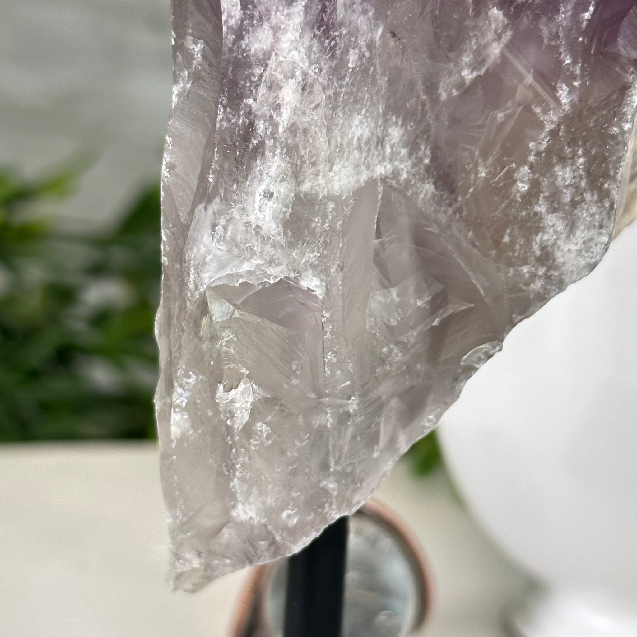 Amethyst Crystal Point on a Metal Stand, 6.1" Tall Model #3122AM-005 by Brazil Gems - Brazil GemsBrazil GemsAmethyst Crystal Point on a Metal Stand, 6.1" Tall Model #3122AM-005 by Brazil GemsCrystal Points3122AM-005