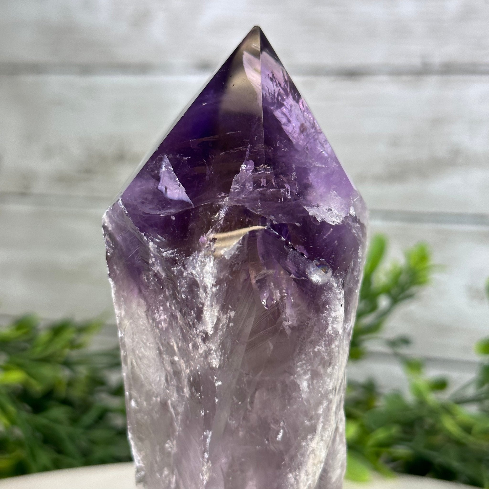 Amethyst Crystal Point on a Metal Stand, 6.1" Tall Model #3122AM-009 by Brazil Gems - Brazil GemsBrazil GemsAmethyst Crystal Point on a Metal Stand, 6.1" Tall Model #3122AM-009 by Brazil GemsCrystal Points3122AM-009