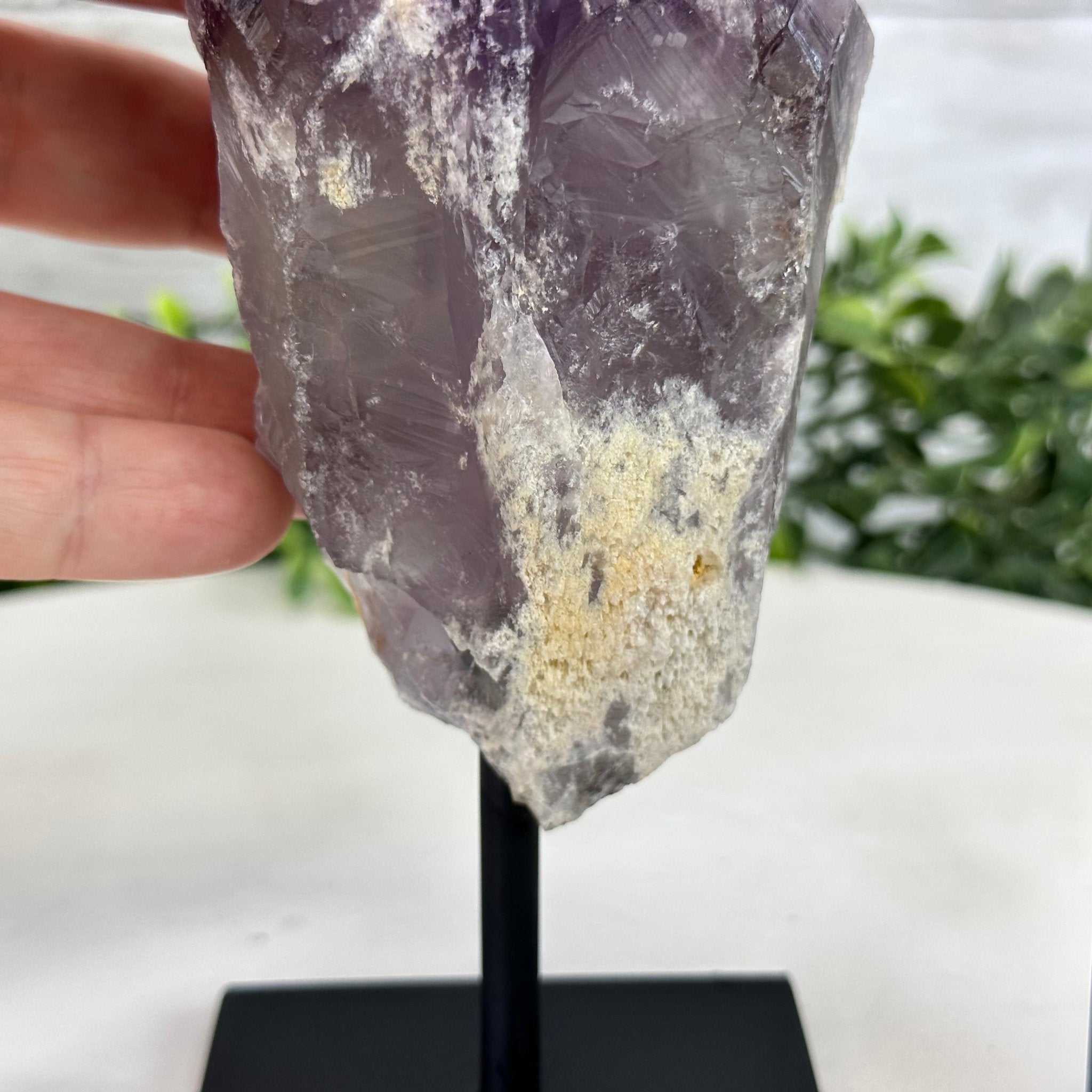 Amethyst Crystal Point on a Metal Stand, 6.4" Tall Model #3122AM-004 by Brazil Gems - Brazil GemsBrazil GemsAmethyst Crystal Point on a Metal Stand, 6.4" Tall Model #3122AM-004 by Brazil GemsCrystal Points3122AM-004