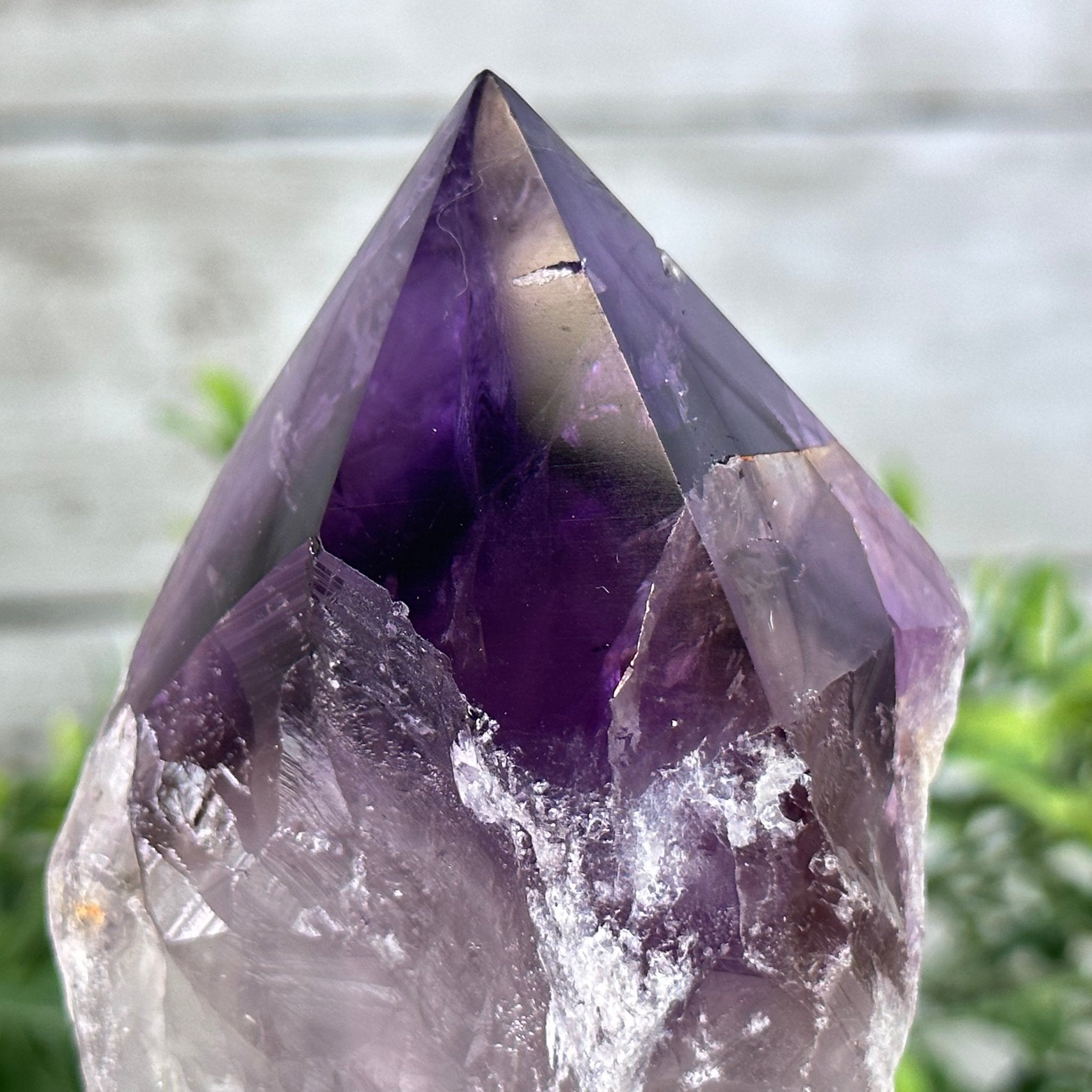 Amethyst Crystal Point on a Metal Stand, 6.4" Tall Model #3122AM-004 by Brazil Gems - Brazil GemsBrazil GemsAmethyst Crystal Point on a Metal Stand, 6.4" Tall Model #3122AM-004 by Brazil GemsCrystal Points3122AM-004