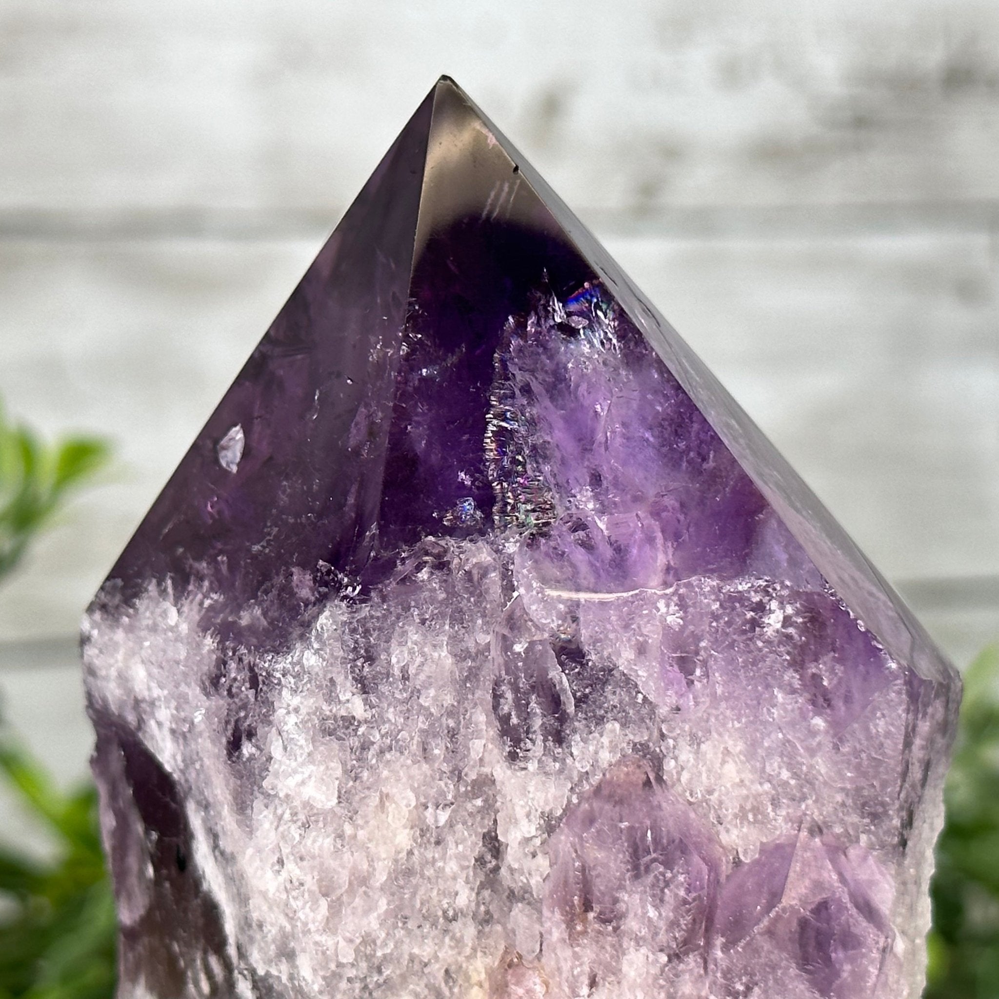 Amethyst Crystal Point on a Metal Stand, 6.5" Tall Model #3122AM-002 by Brazil Gems - Brazil GemsBrazil GemsAmethyst Crystal Point on a Metal Stand, 6.5" Tall Model #3122AM-002 by Brazil GemsCrystal Points3122AM-002