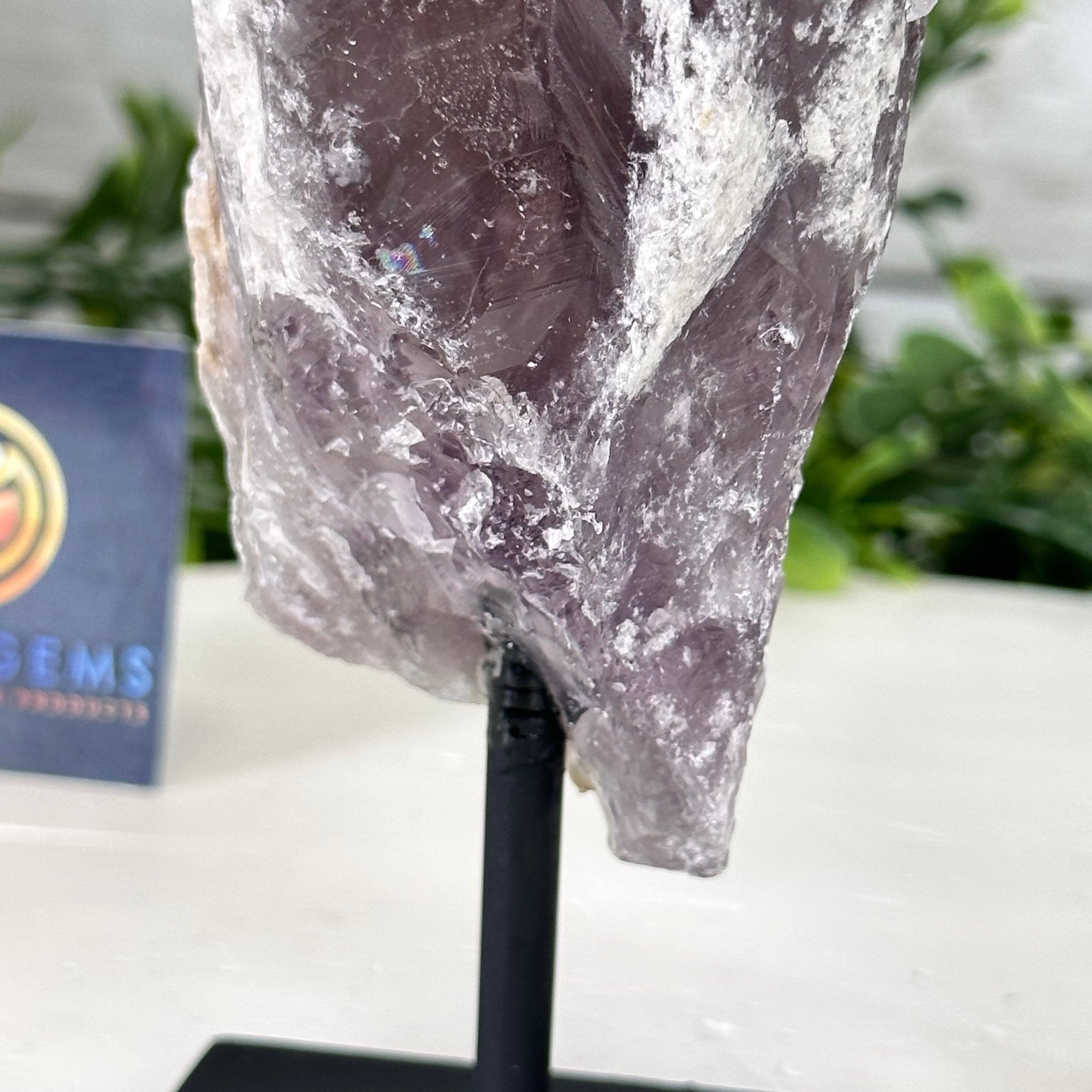 Amethyst Crystal Point on a Metal Stand, 6.8" Tall Model #3122AM-008 by Brazil Gems - Brazil GemsBrazil GemsAmethyst Crystal Point on a Metal Stand, 6.8" Tall Model #3122AM-008 by Brazil GemsCrystal Points3122AM-008