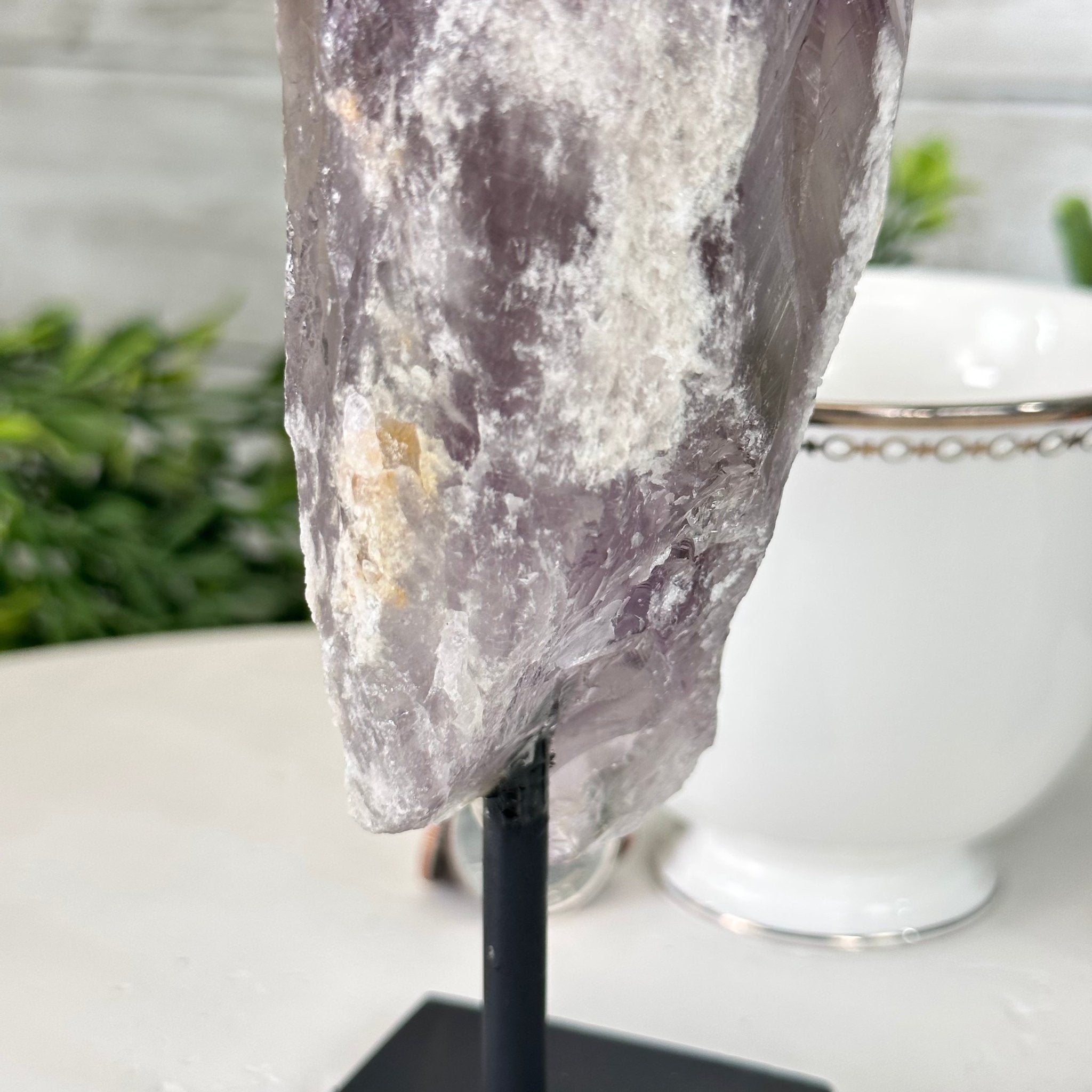 Amethyst Crystal Point on a Metal Stand, 6.8" Tall Model #3122AM-008 by Brazil Gems - Brazil GemsBrazil GemsAmethyst Crystal Point on a Metal Stand, 6.8" Tall Model #3122AM-008 by Brazil GemsCrystal Points3122AM-008