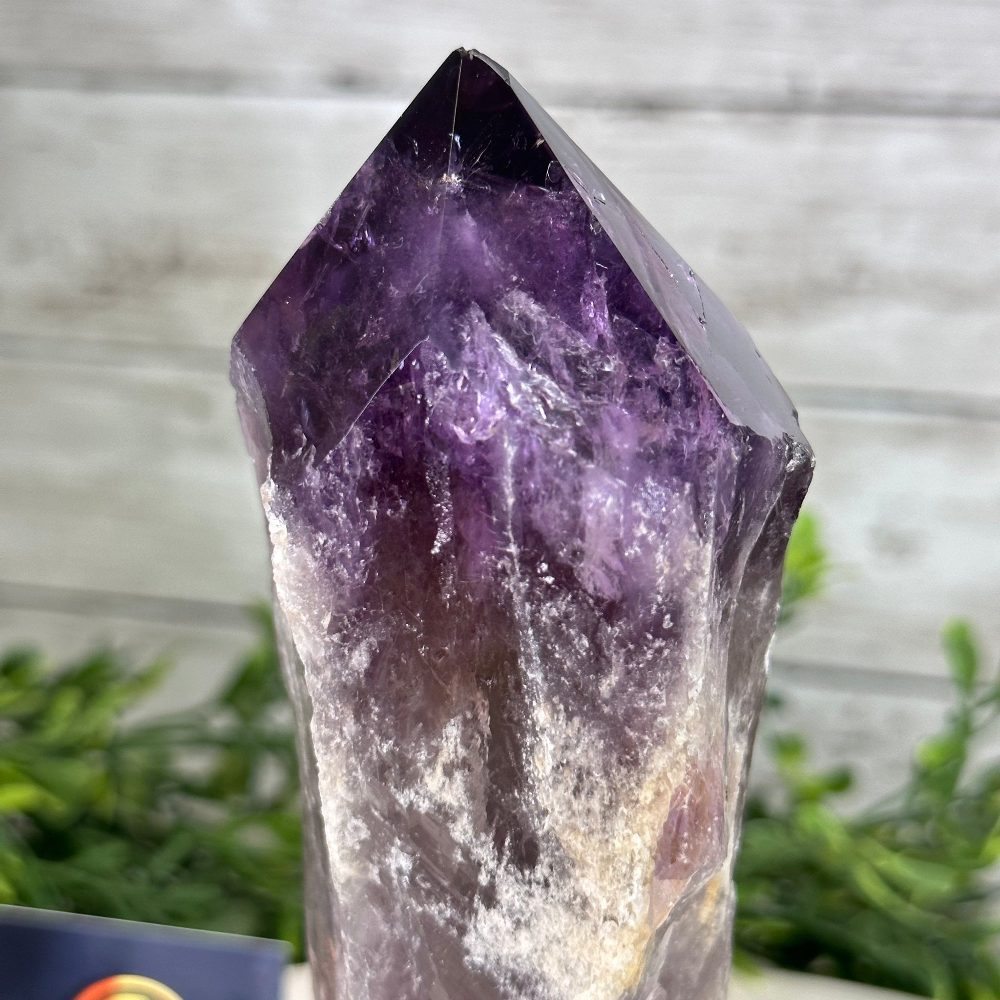 Amethyst Crystal Point on a Metal Stand, 7.5" Tall Model #3122AM-007 by Brazil Gems - Brazil GemsBrazil GemsAmethyst Crystal Point on a Metal Stand, 7.5" Tall Model #3122AM-007 by Brazil GemsCrystal Points3122AM-007