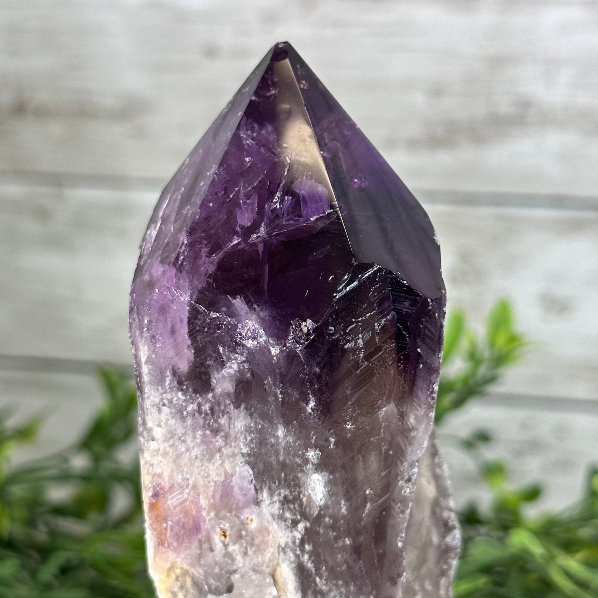 Amethyst Crystal Point on a Metal Stand, 7.5" Tall Model #3122AM-007 by Brazil Gems - Brazil GemsBrazil GemsAmethyst Crystal Point on a Metal Stand, 7.5" Tall Model #3122AM-007 by Brazil GemsCrystal Points3122AM-007