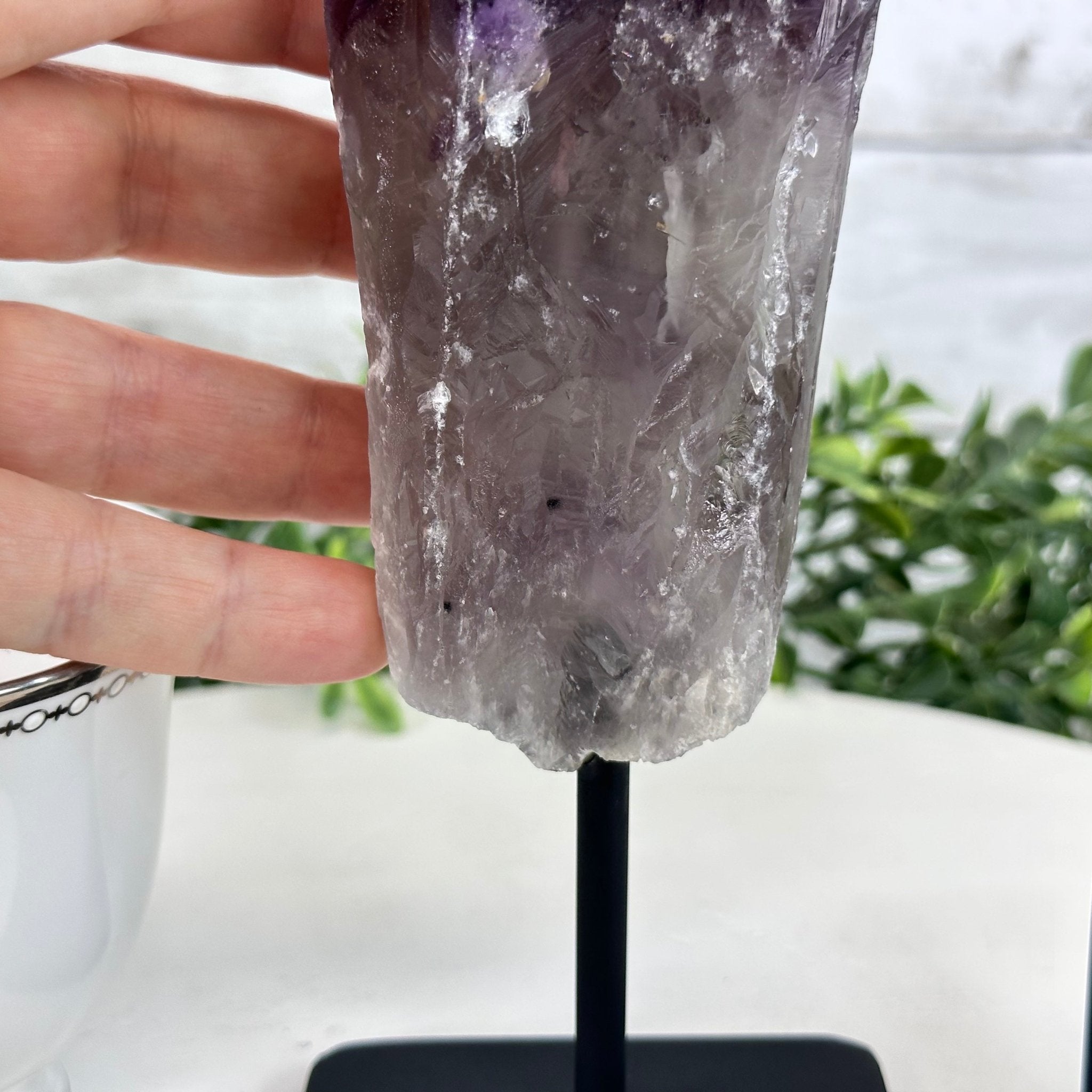 Amethyst Crystal Point on a Metal Stand, 7.5" Tall Model #3122AM-007 by Brazil Gems - Brazil GemsBrazil GemsAmethyst Crystal Point on a Metal Stand, 7.5" Tall Model #3122AM-007 by Brazil GemsCrystal Points3122AM-007