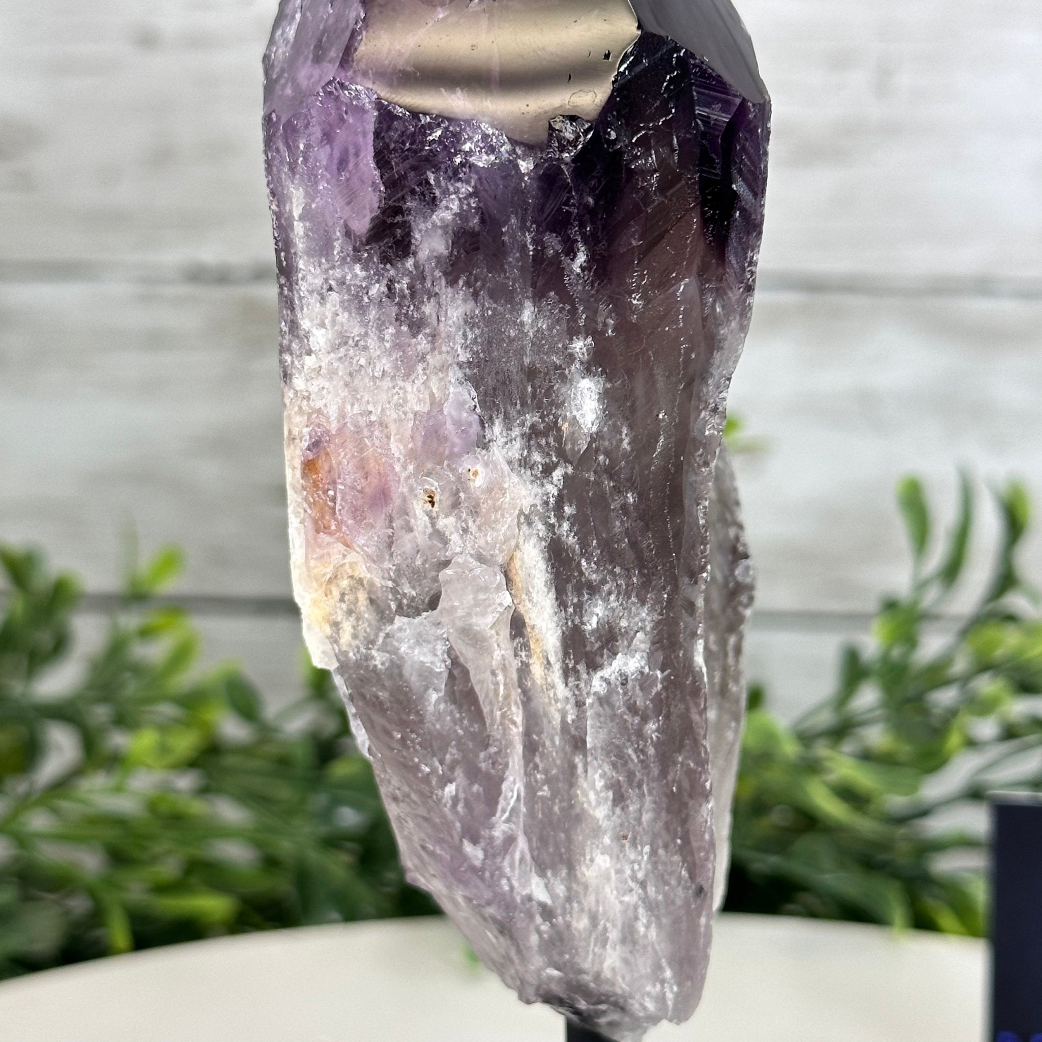 Amethyst Crystal Point on a Metal Stand, 7.5" Tall Model #3122AM-007 by Brazil Gems - Brazil GemsBrazil GemsAmethyst Crystal Point on a Metal Stand, 7.5" Tall Model #3122AM-007 by Brazil GemsCrystal Points3122AM-007